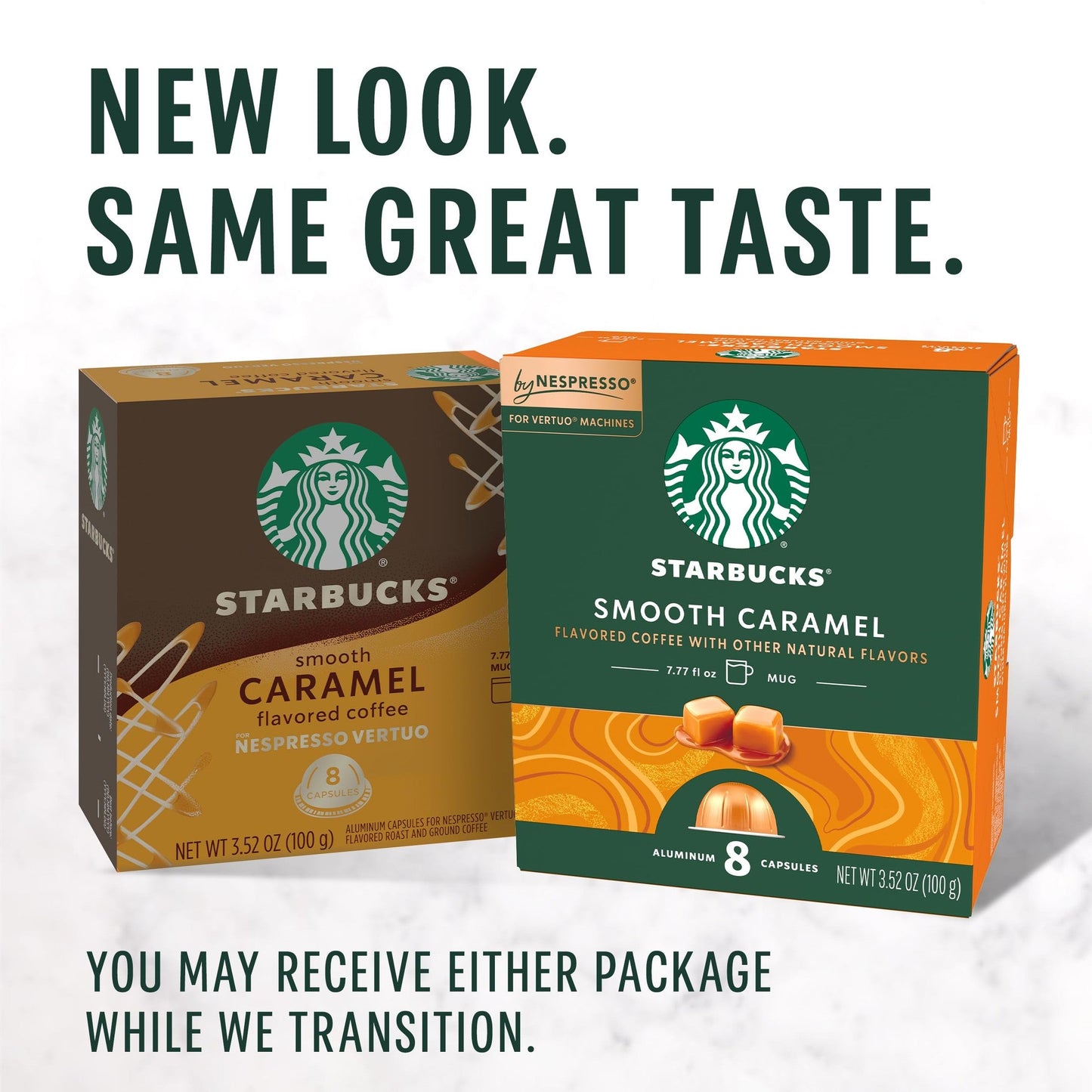 Starbucks by Nespresso Vertuo,Caramel Flavored Coffee, 32-count Coffee Pods, Brews 7.8 oz.