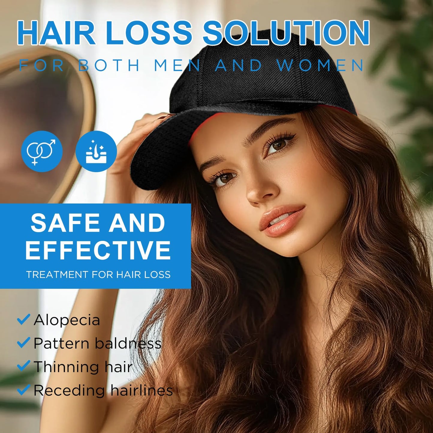Tkcsoi Laser Hair Growth Cap,Laser Hair Growth Cap is Low Level Laser Therapy (LLLT) Devices That Promote Hair Growth in Women and Men - Medaid International