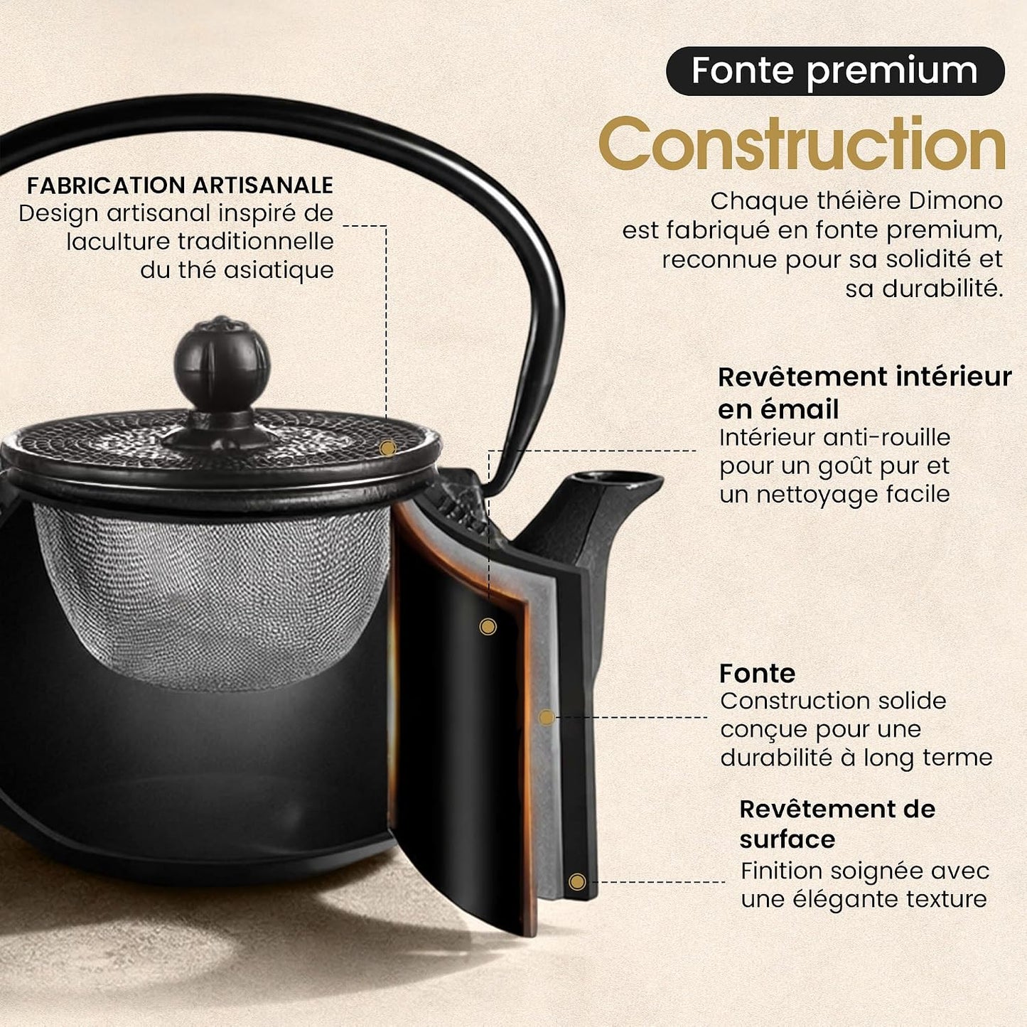 Dimono cast iron teapot