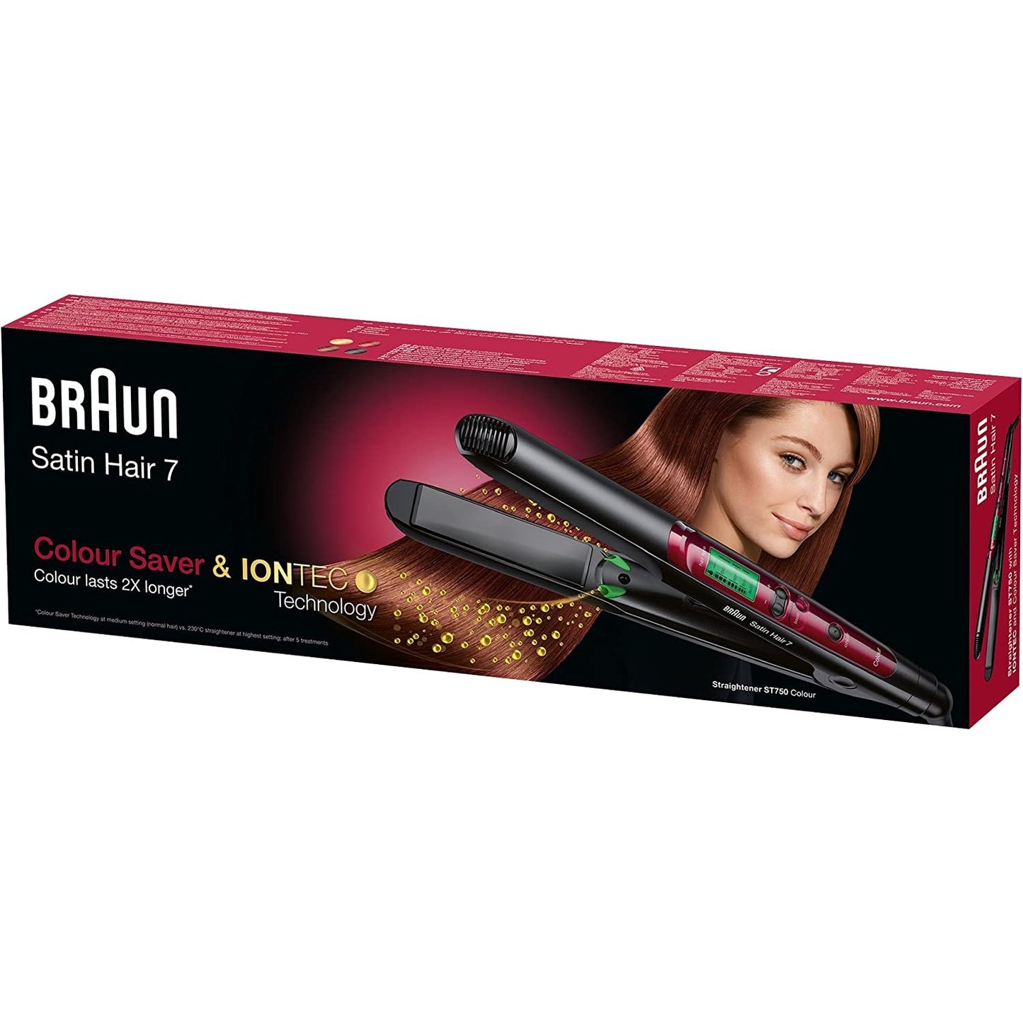 Braun Satin Hair 7 ST750 Hair Straightener With Color Saver And IONTEC Technology