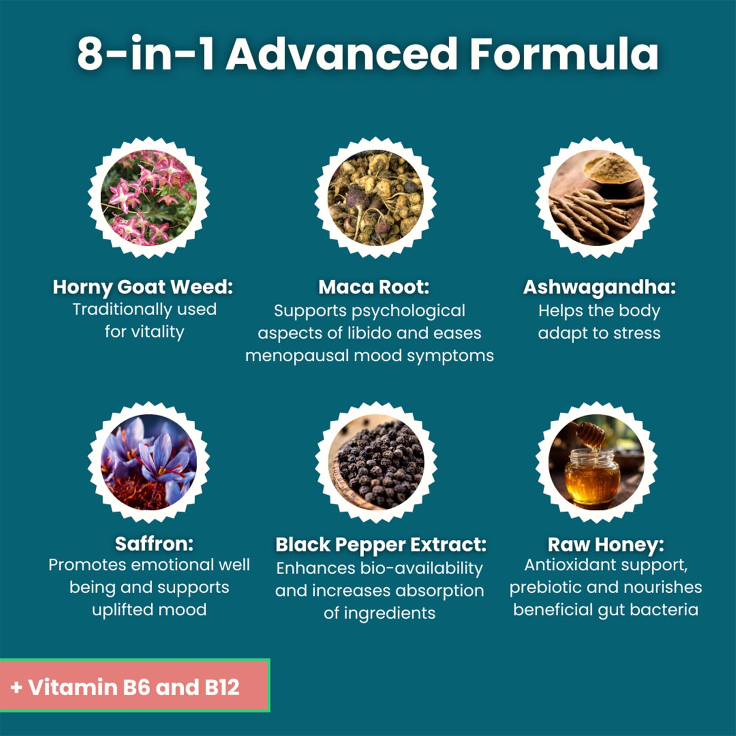 Libido Booster for Women | Fireflower Glow Mood and Libido Gummies | HornyGoatWeed Women, Maca Root, Ashwagandha,Organic Saffron Extract, Piperine, Vitamin B6, Vitamin B12 and Honey Supplement - Medaid International