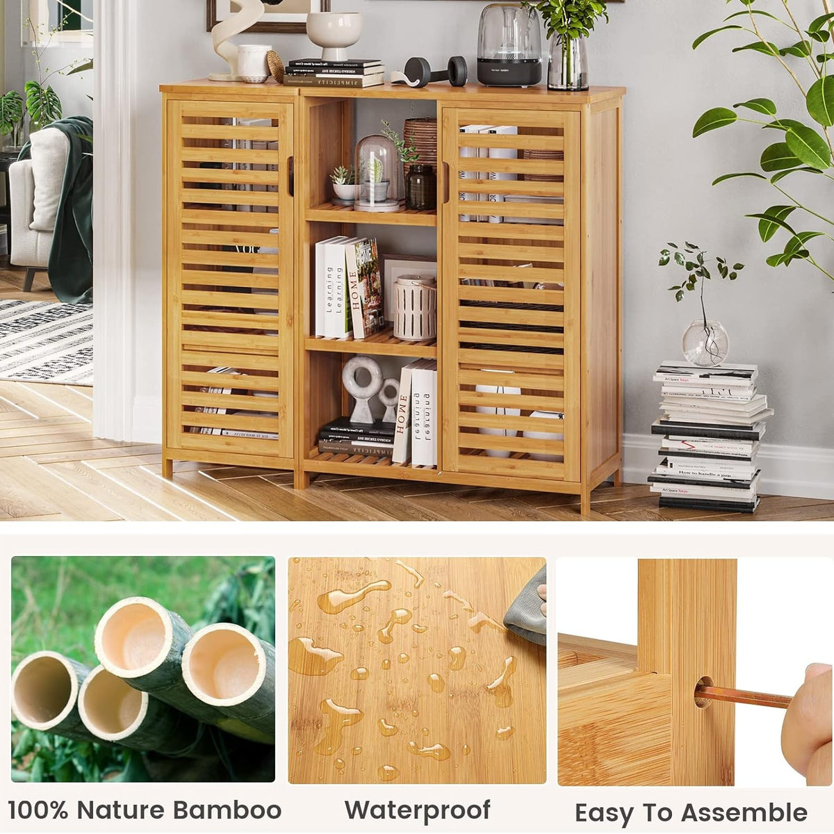 Bamboo Bathroom Storage Cabinet