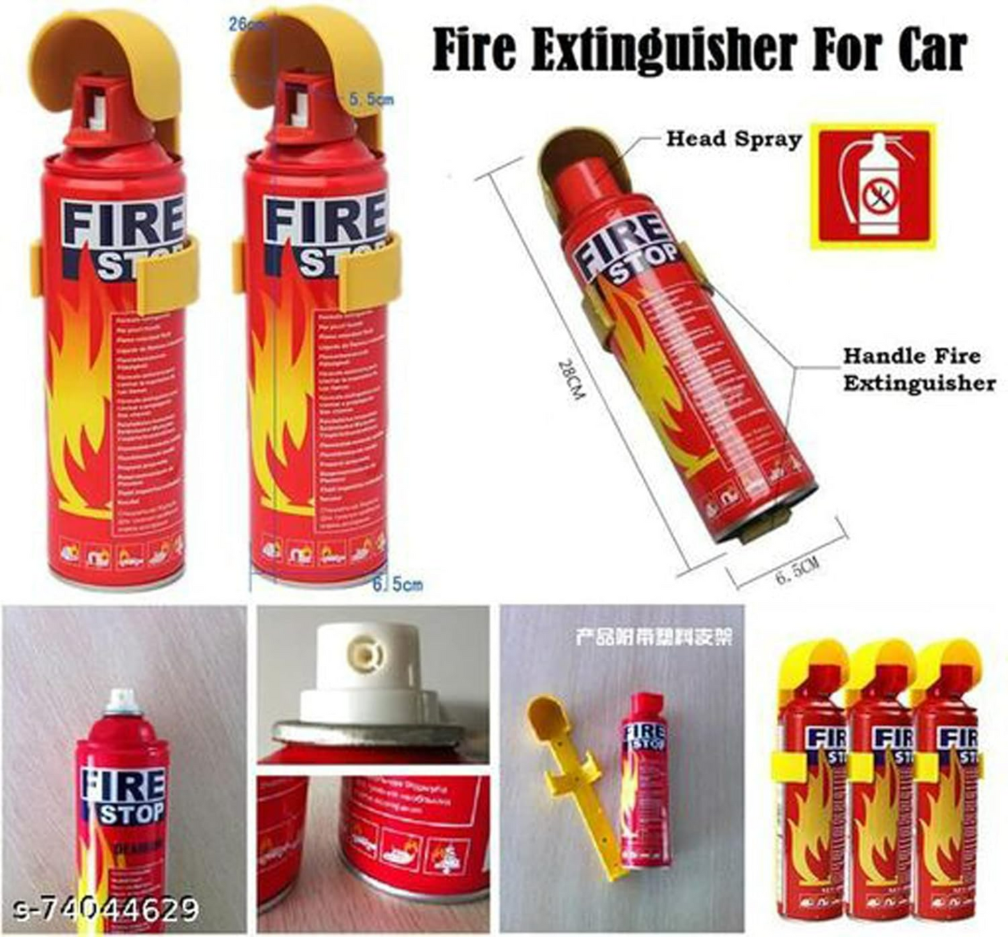 Fire Extinguisher Spray with Stand for Car and Home Use | Fire Stop Aluminium Spray - Medaid International
