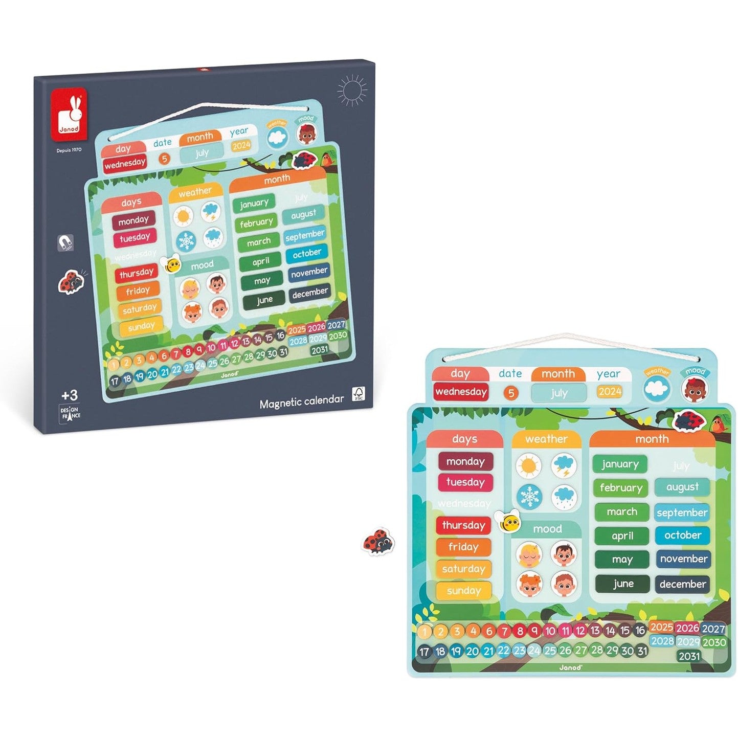 Janod - Magnetic Calendar - English