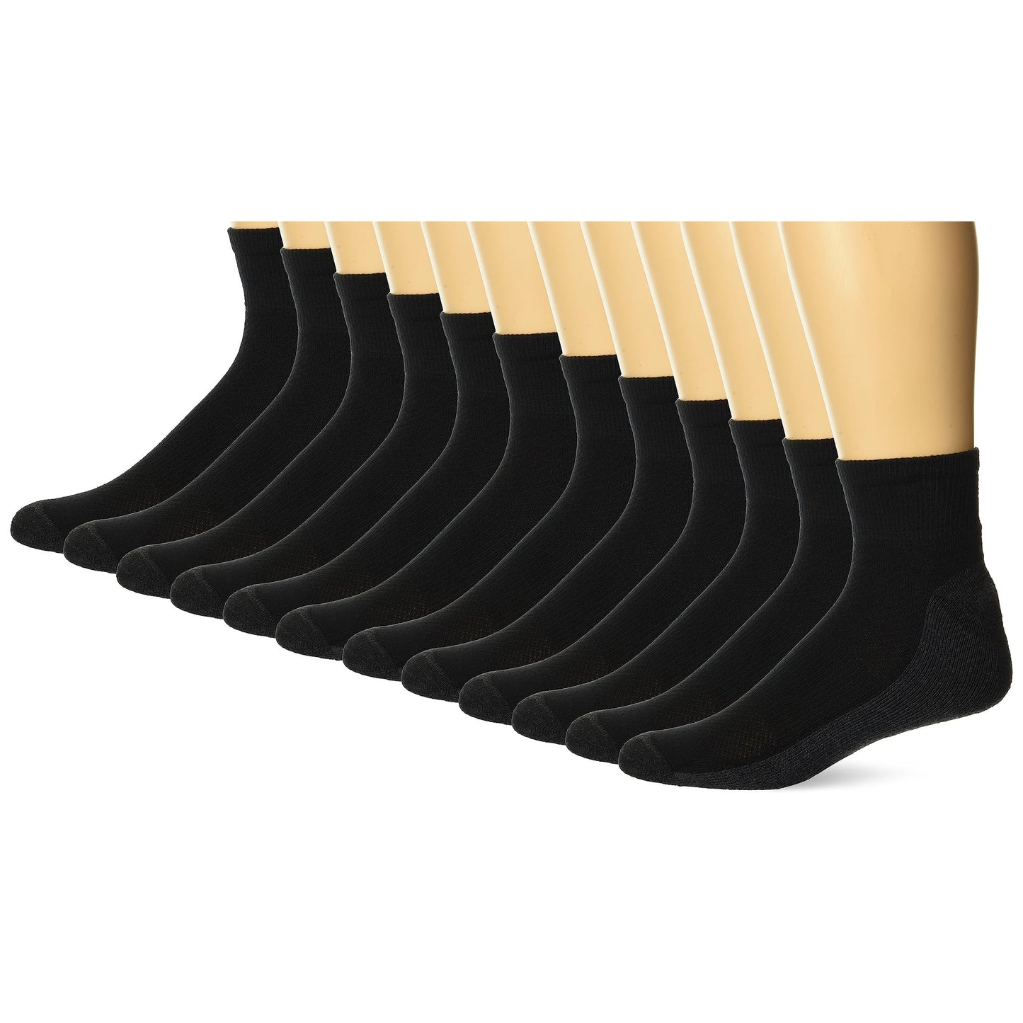 Hanes Mens Socks, X-temp Cushioned Ankle 12-pack, Black - 12 Pack, 12-14 US - Medaid International