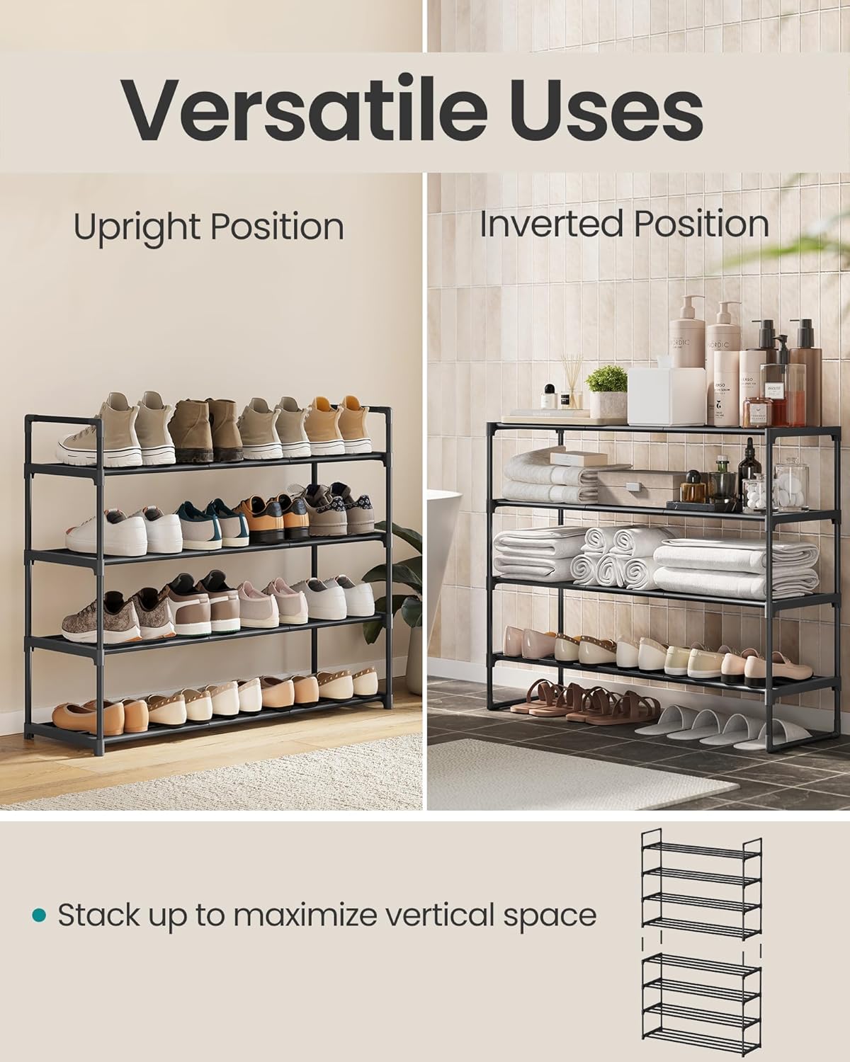SONGMICS Shoe Rack LSA14BKV2