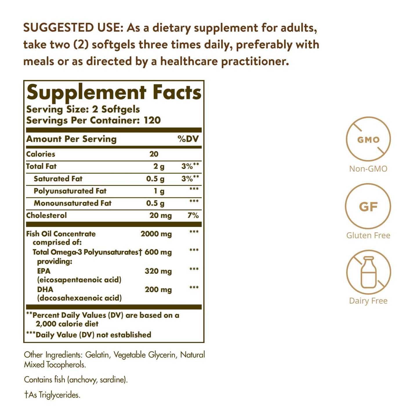 Solgar Omega-3 Fish Oil Concentrate, 240 Softgels - Medaid International