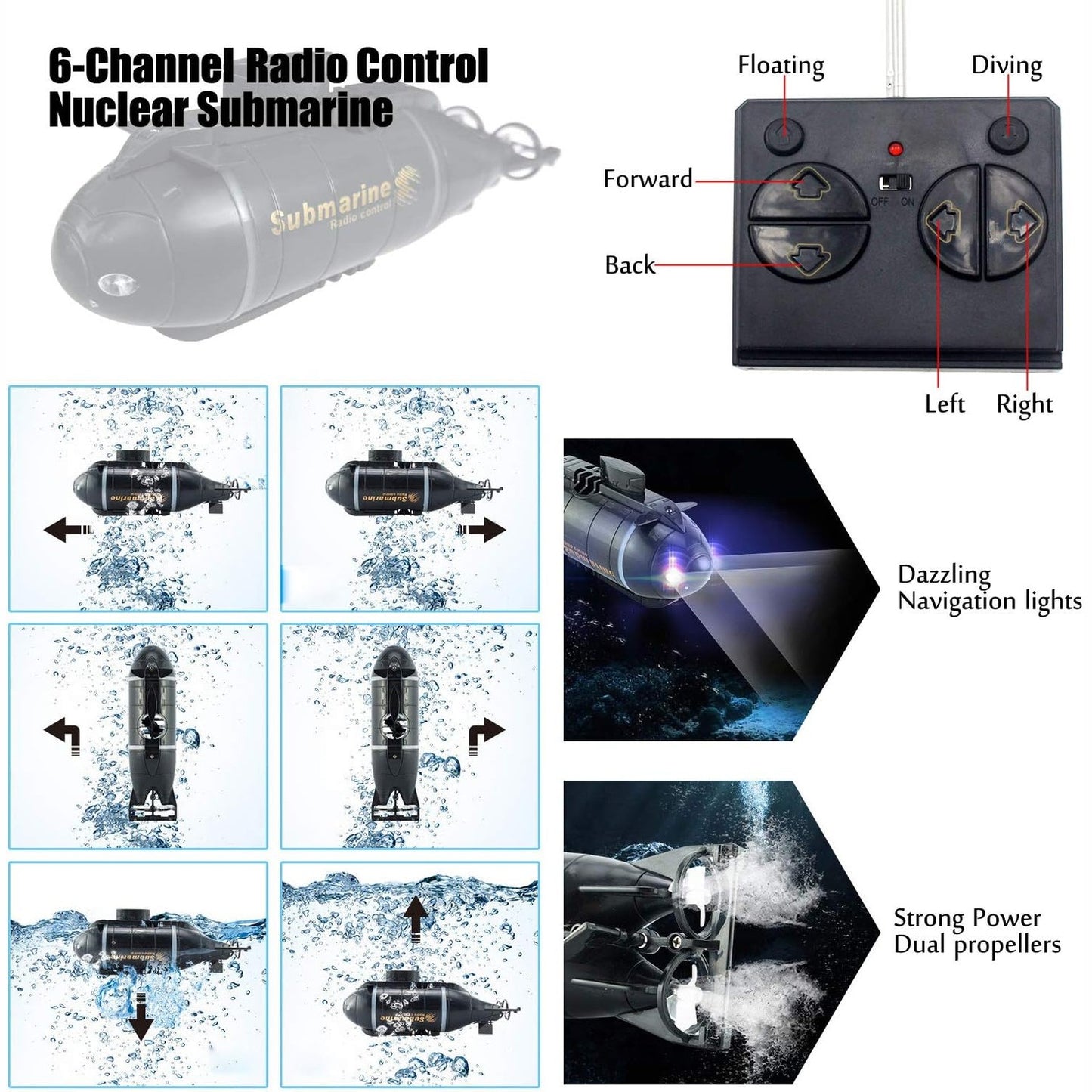 (Net) Mini Nuclear Submarine Toy with Remote Control