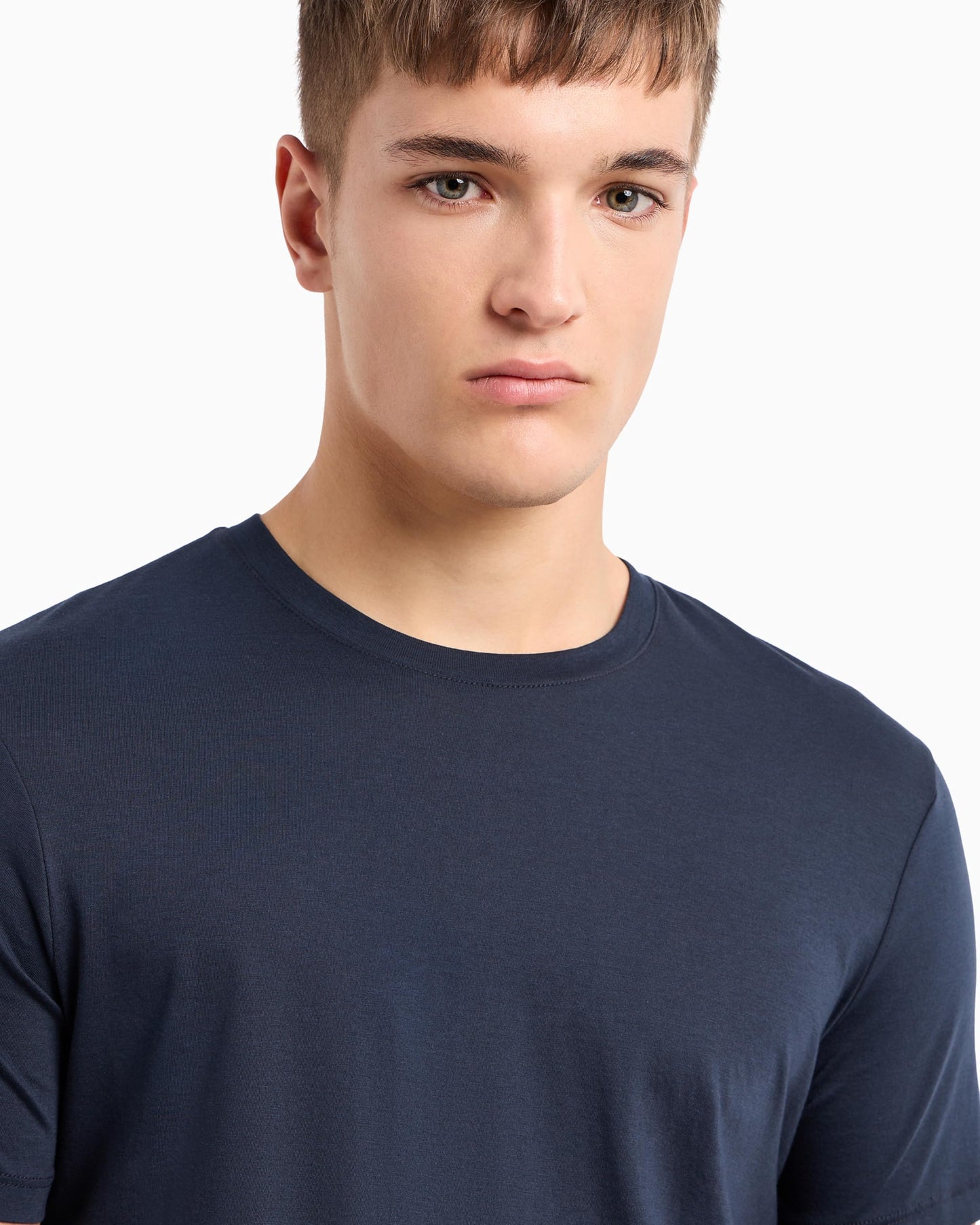 Armani Exchange mens Classic Crew Logo Tee T Shirt, Dark Blue, X-Large US - Medaid International