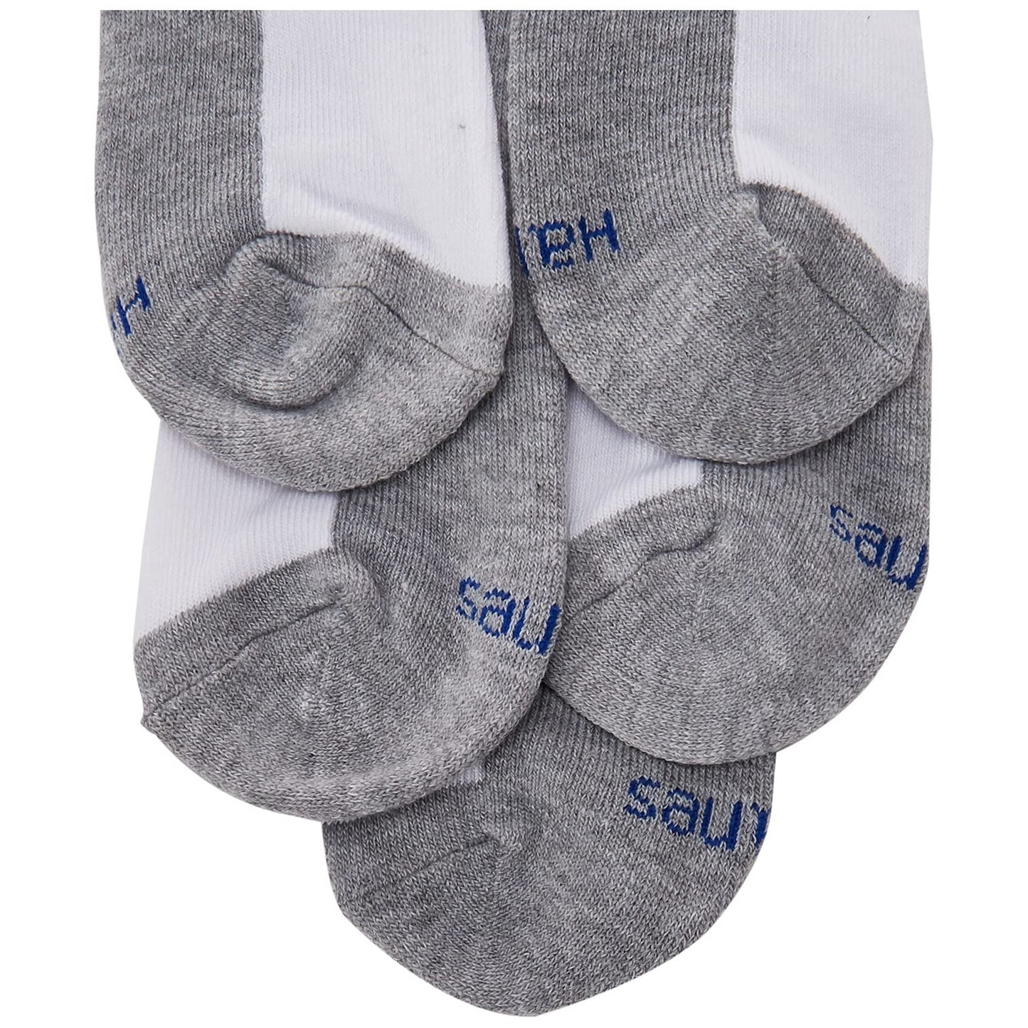 Hanes Boys Socks, Double Tough Cushioned Ankle And No Show, 12-pair Packs Athletic-socks, Ankle - White/Grey Bottom - 12 Pack, Medium US - Medaid International