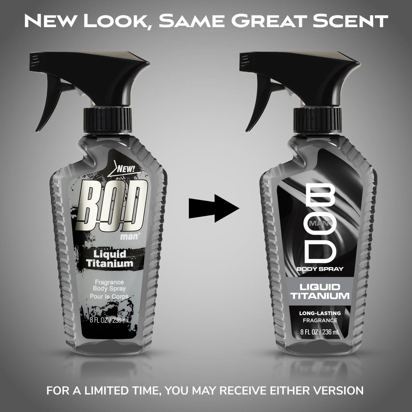 BOD man Liquid Titanium Fragrance Body Spray for Men 8 oz - Medaid International