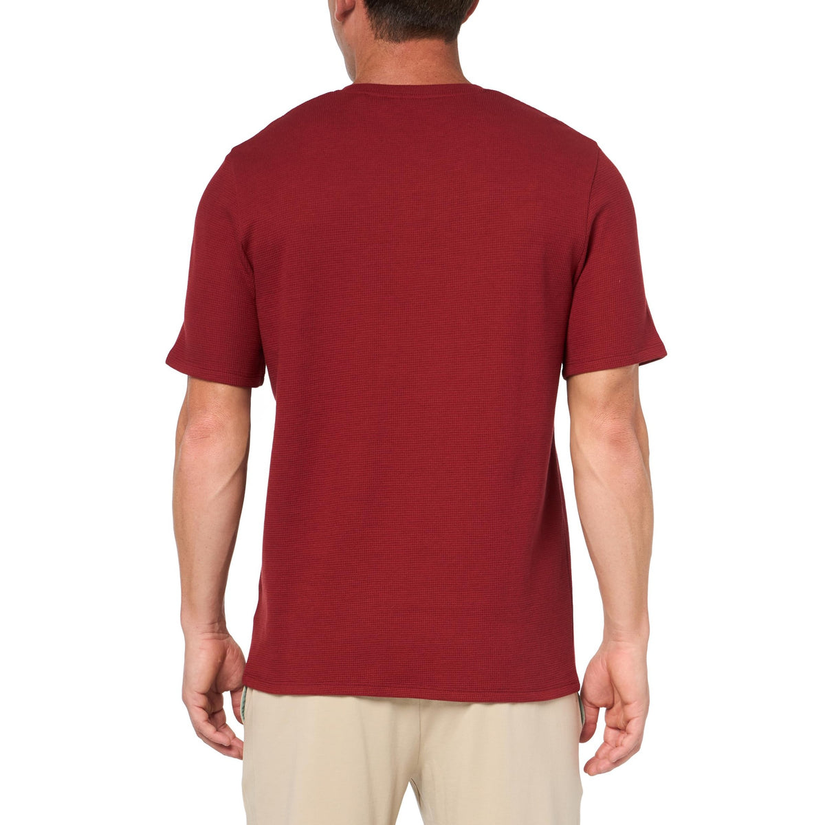 BOSS Waffle Contrast Logo Short-Sleeve T-Shirt, crimson red, L - Medaid International