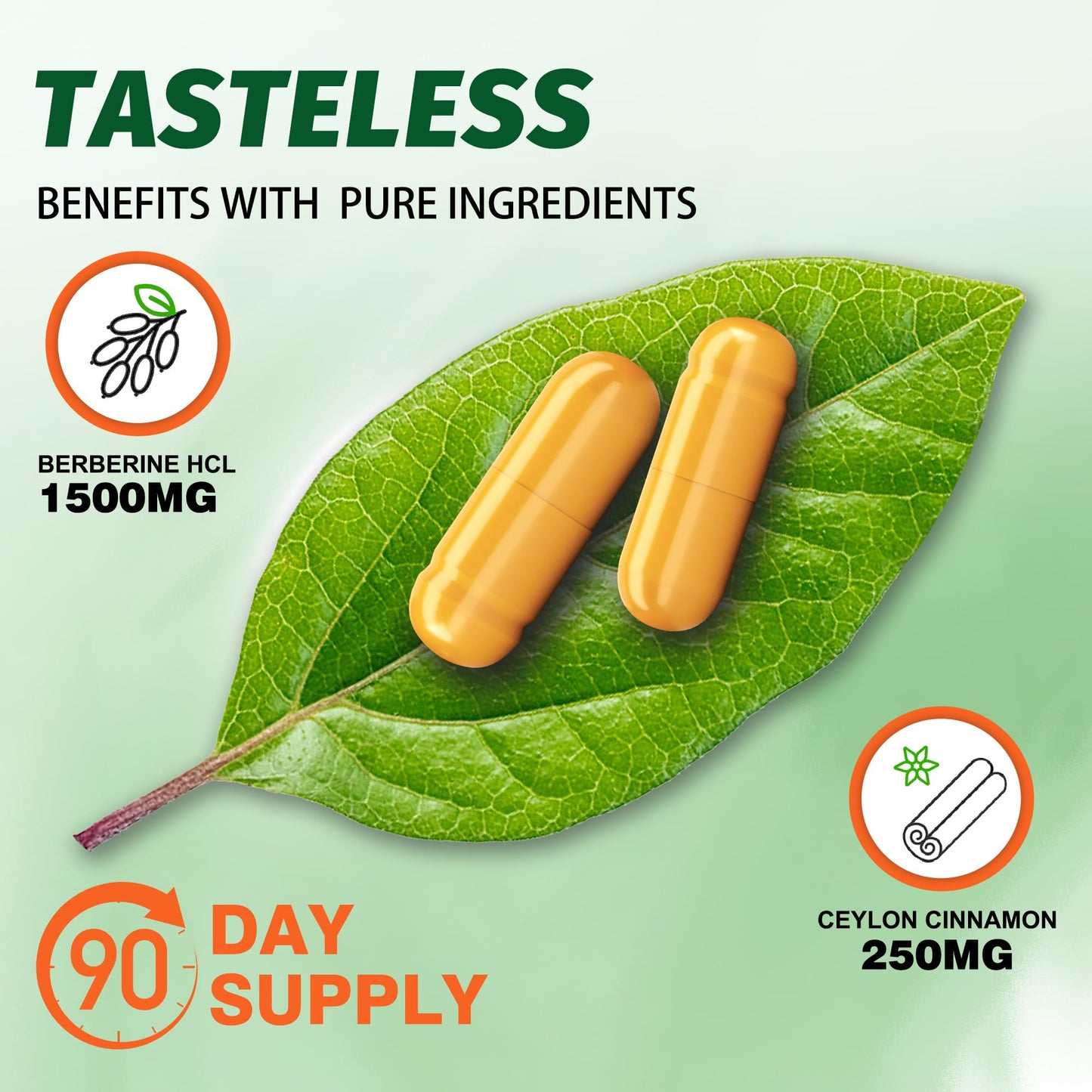 Manewu Organic Berberine Supplement - 180 Count Berberine with Ceylon Cinnamon & Citrus Bergamot,Cinnamon Supplements,Berberine 1500mg Complex, 3-Month Supply - Medaid International