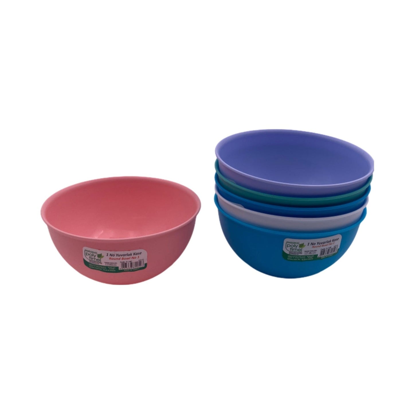 Colorful Roud Bowl; 0.5 lt X2