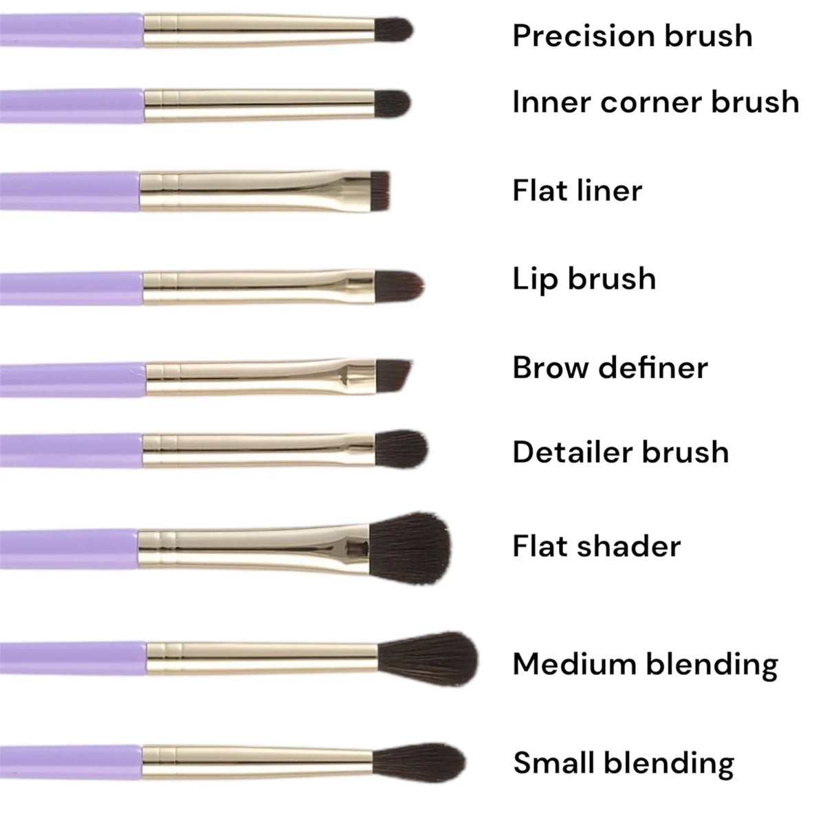 Royal Cosmetics Lilac Dreams- 15 piece brush set with bag and sponge