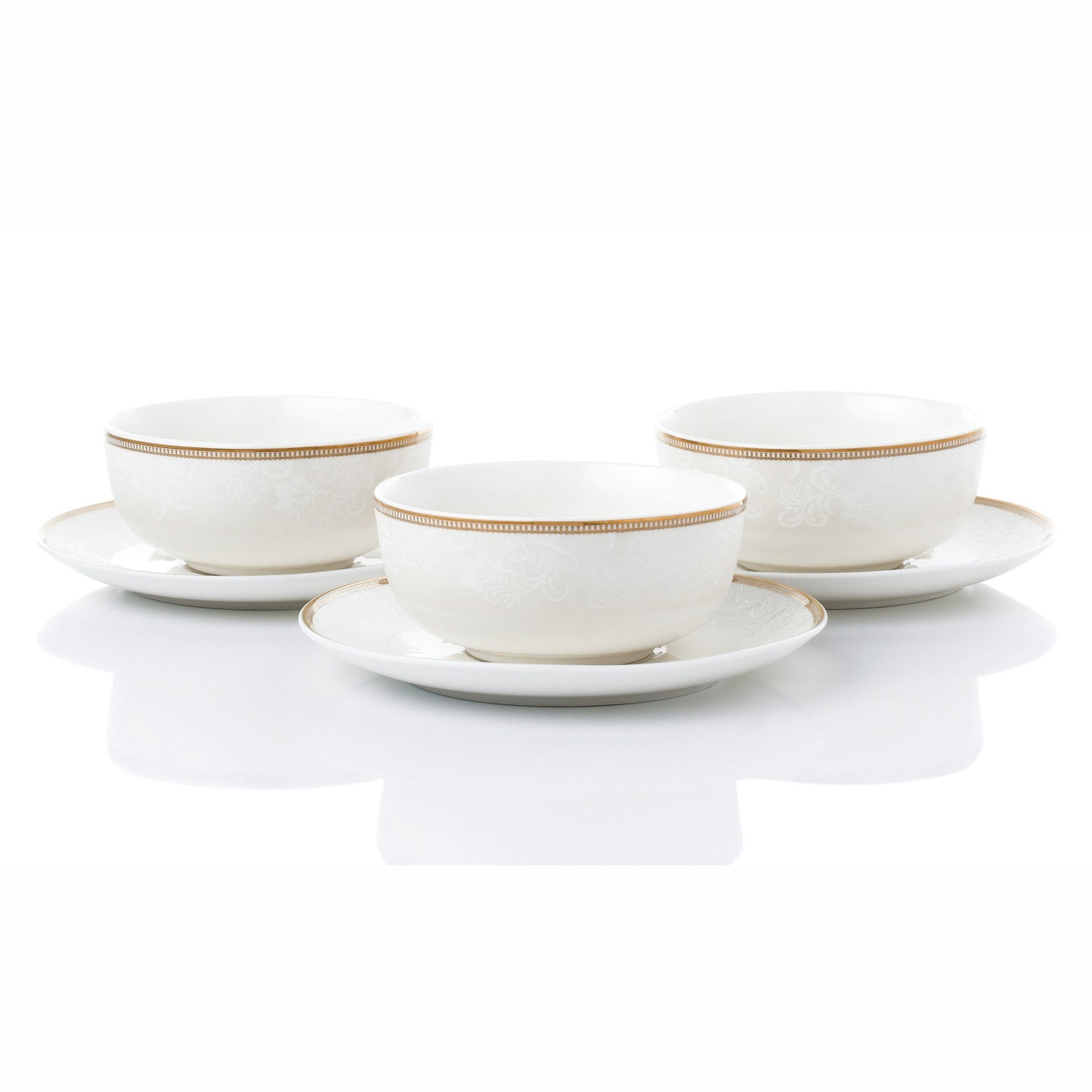 Symphony gold décor small bowl/saucer 6pcs 22cl