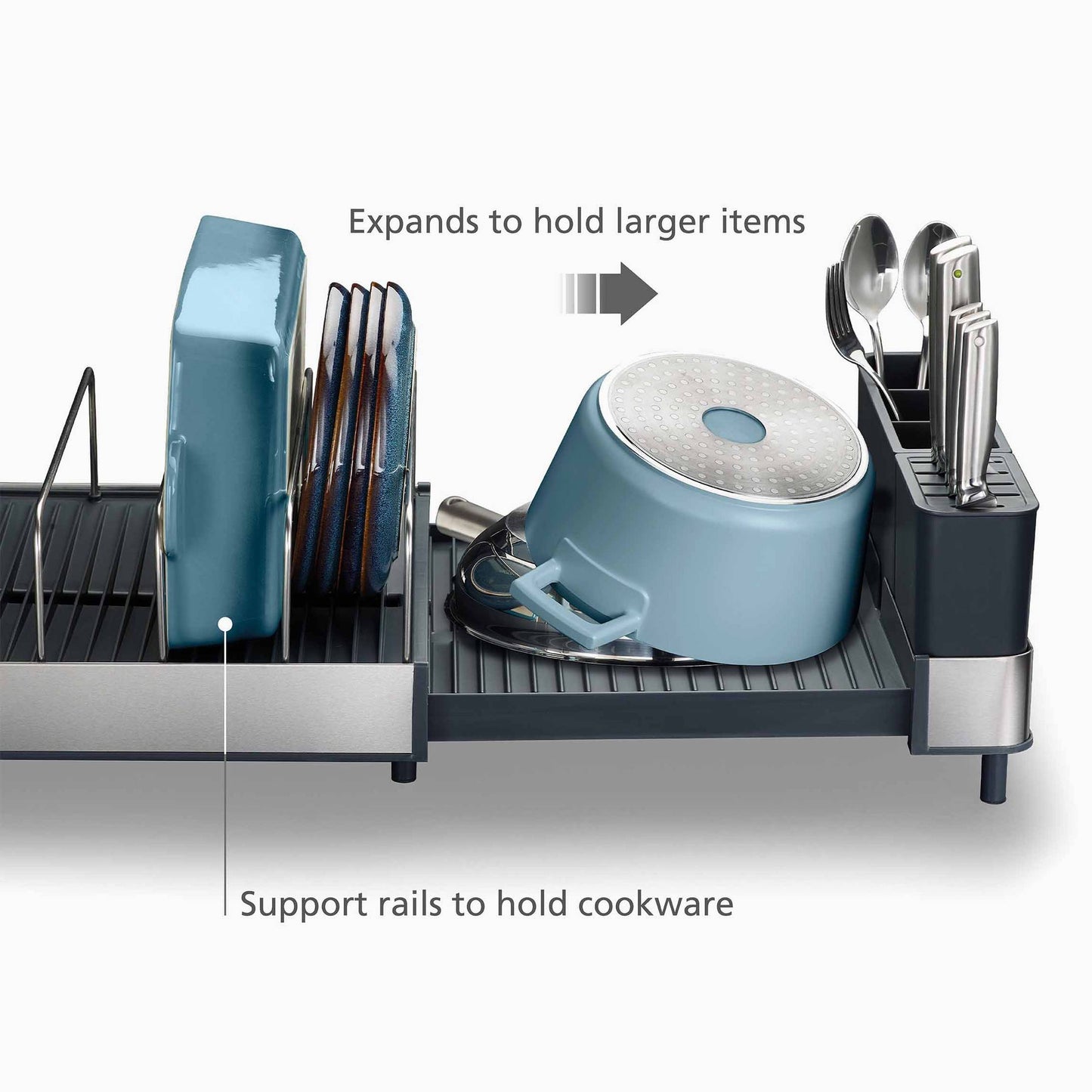 Joseph Joseph Extend™ Max Stainless-steel Expandable Dish Drainer