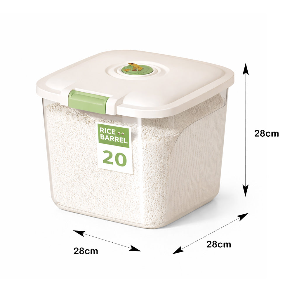 Leak-Proof Rice Storage Container – 20L Airtight PP Bin