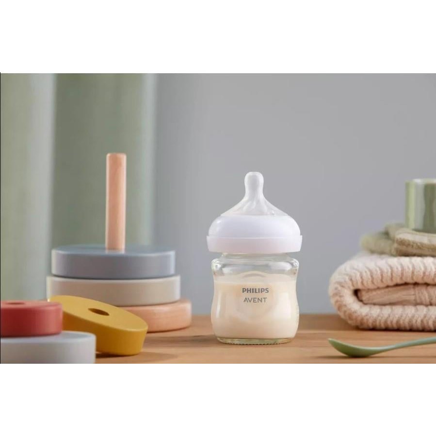 Natural Response Glass Baby Bottle, 0m+ 120ml - Medaid International