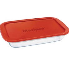 Marinex rectangular baking dish with plastic lid 2.9L