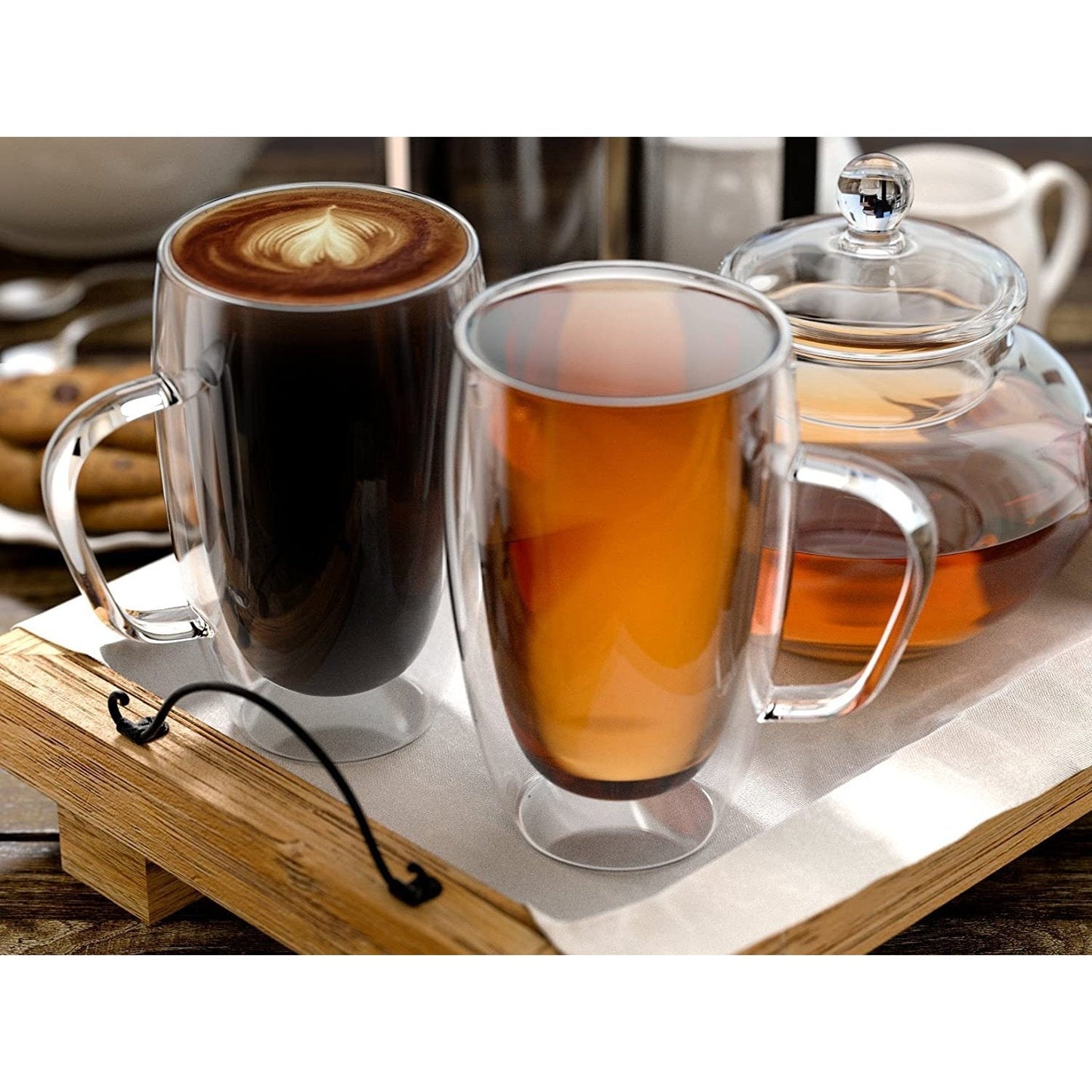 Double Wall Glass Mug 450 ml - 15 cm