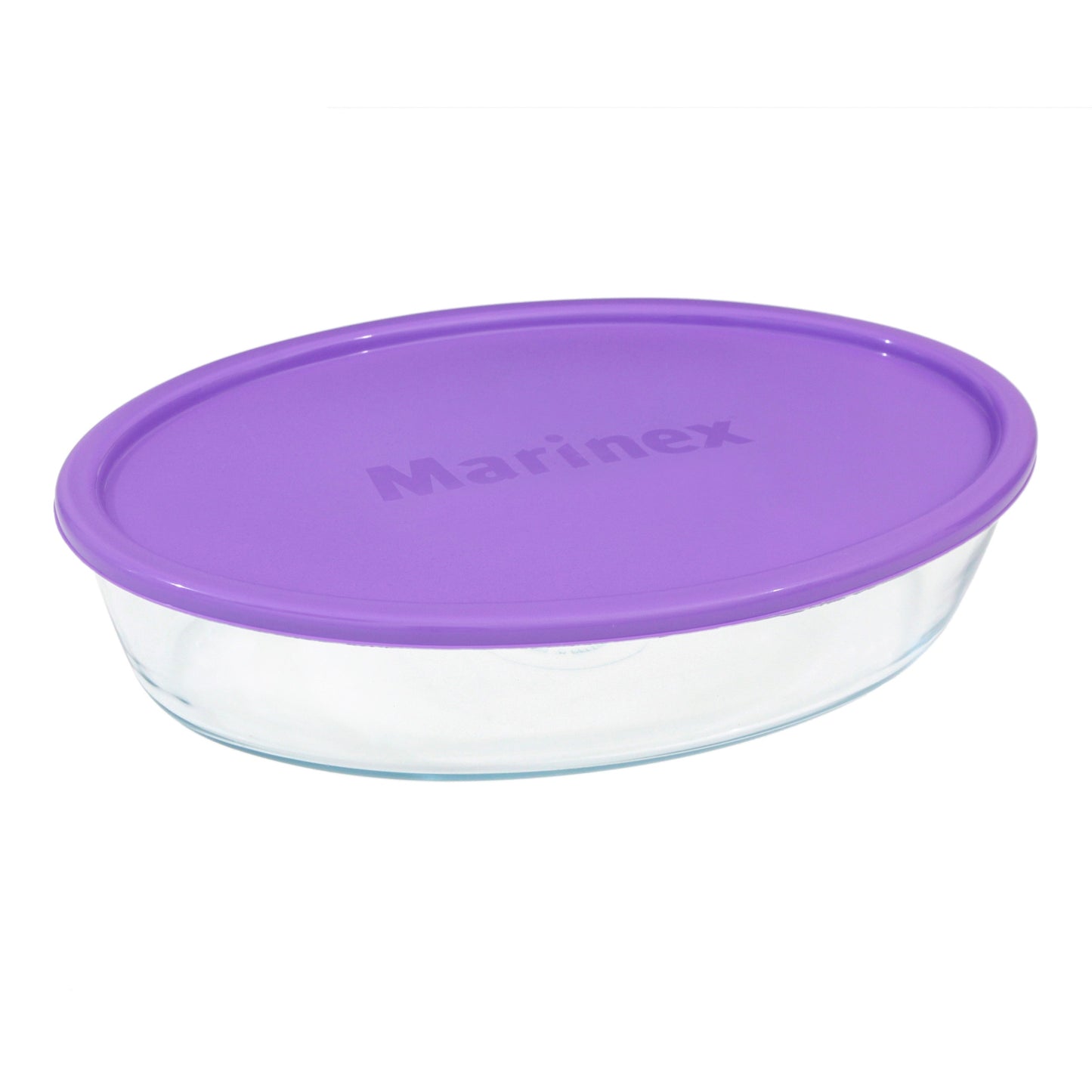 Marinex oval baking dish with plastic lid 1.63L (assorted colors)