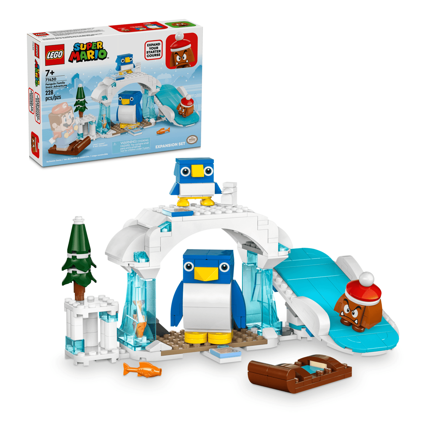 Super Mario Penguin Family Snow Adventure Expansion Set, 228 pcs - Medaid International