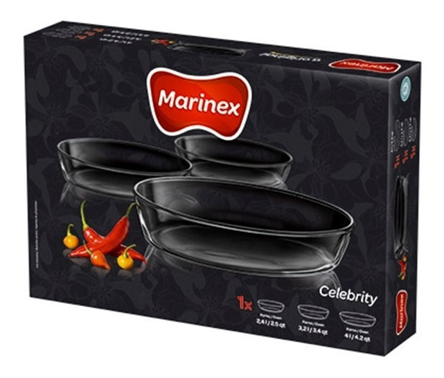 Marinex 3pc Oval Baking Dish