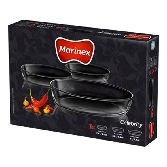 Marinex 3pc Oval Baking Dish