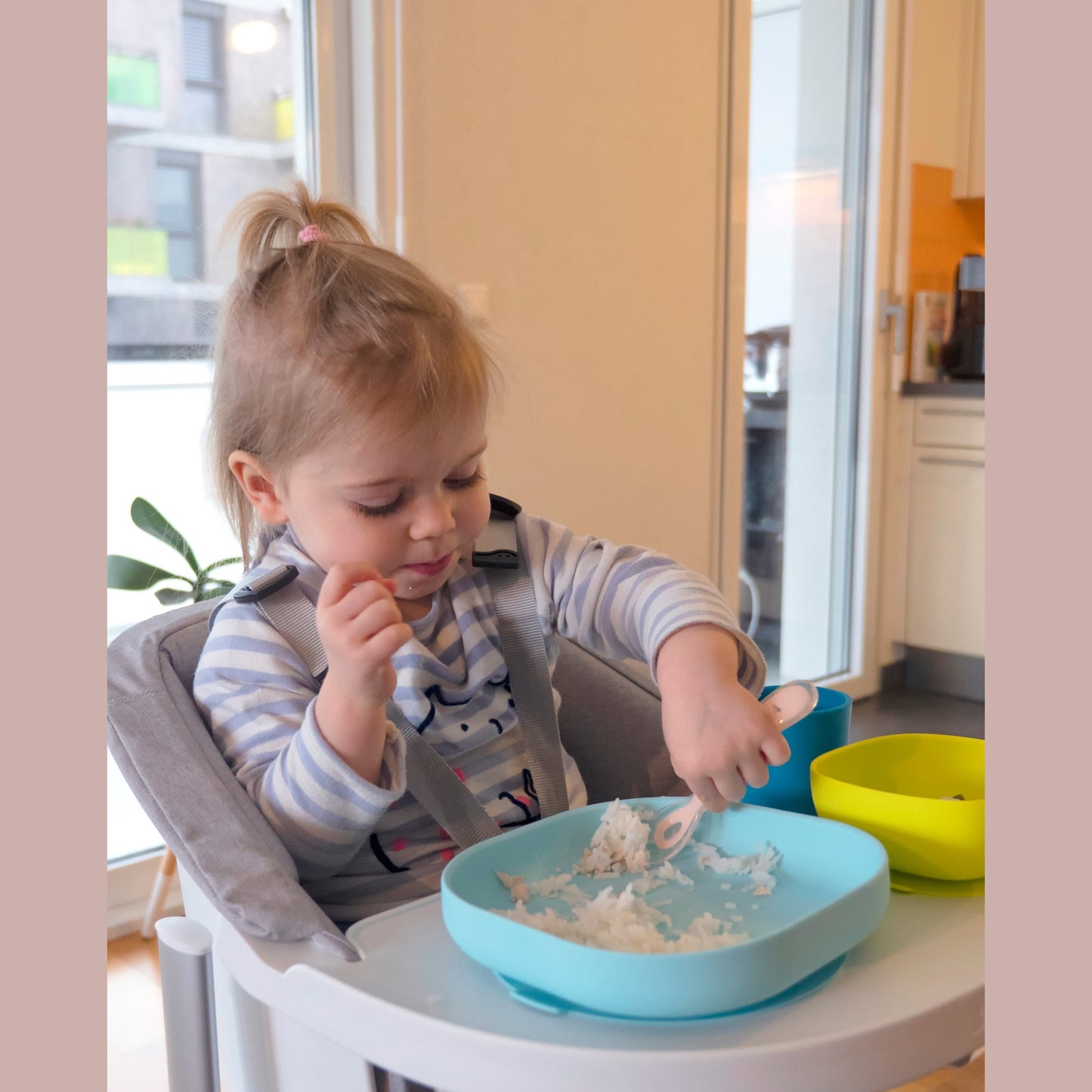 Béaba Silicone Meal Set with Suction Pad (4m+)