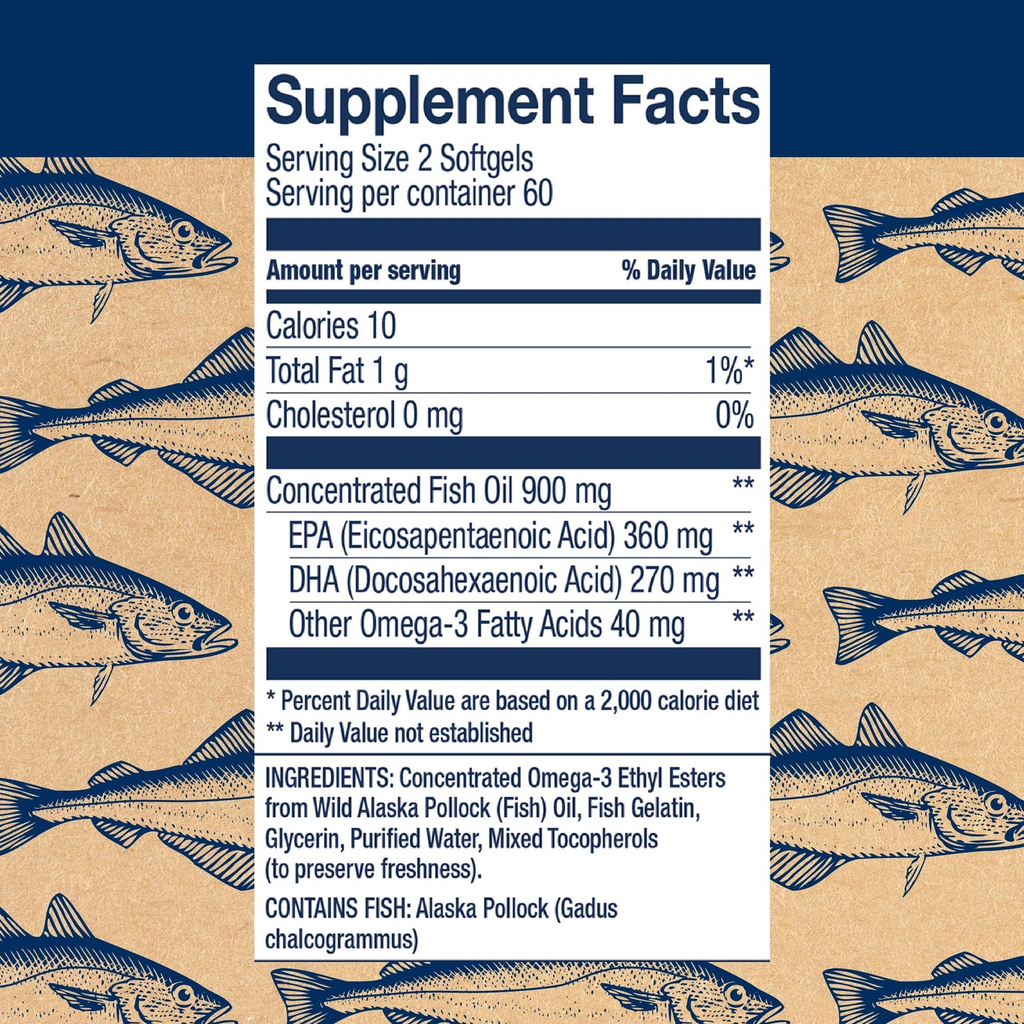 Wiley's Finest Wild Alaskan Fish Oil Easy Swallow Minis - Omega-3 Fish Oil Supplement for Adults and Kids - Double-Strength 630mg EPA and DHA Natural Supplement - 120 Mini Softgels (60 Servings) - Medaid International