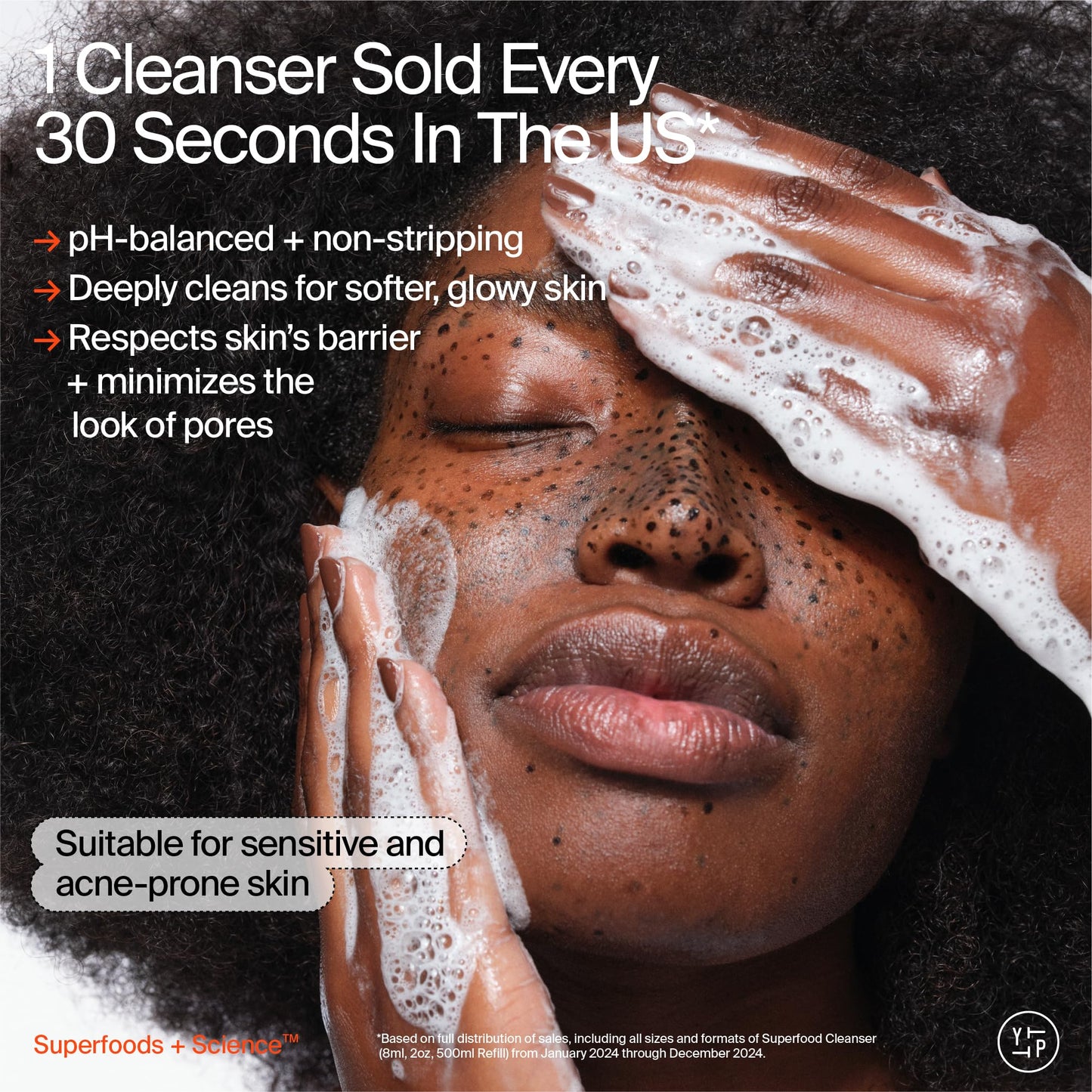 Youth To The People Superfood Facial Cleanser Full Size - Kale + Green Tea Daily Face Wash, Gentle Makeup Remover, with Soothing Antioxidants for Glowing Skin, pH Balance, Clean Pores – 8 fl oz - Medaid International