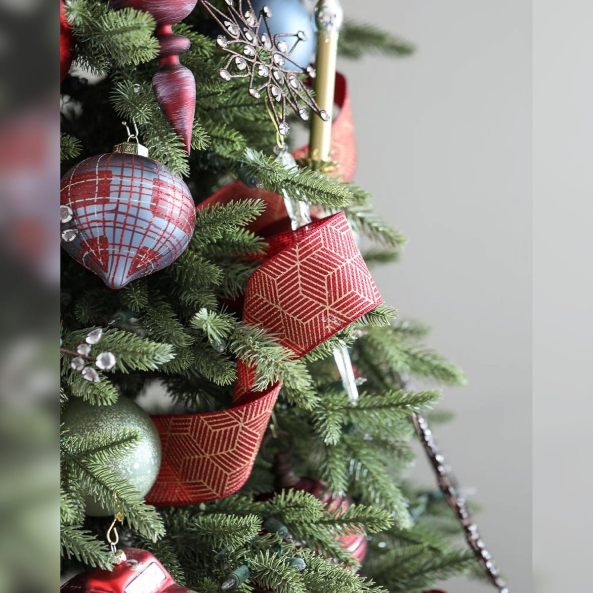 Balsam Hill Stratford Spruce - Slim Artificial Christmas Tree with True Needle Foliage & Premium Stand for Small Spaces, Unlit, 6ft 6in - Medaid International