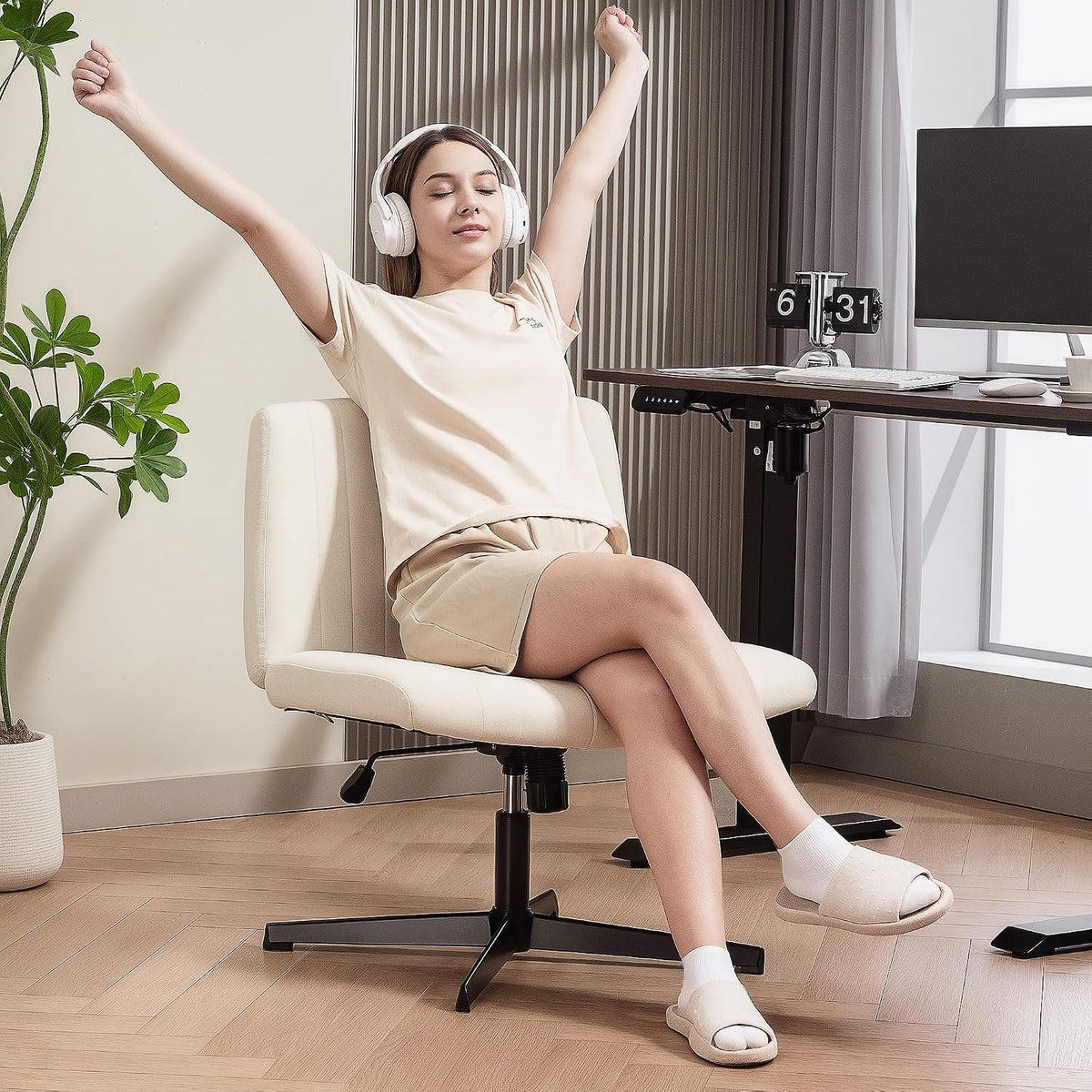 Armless Office Chair