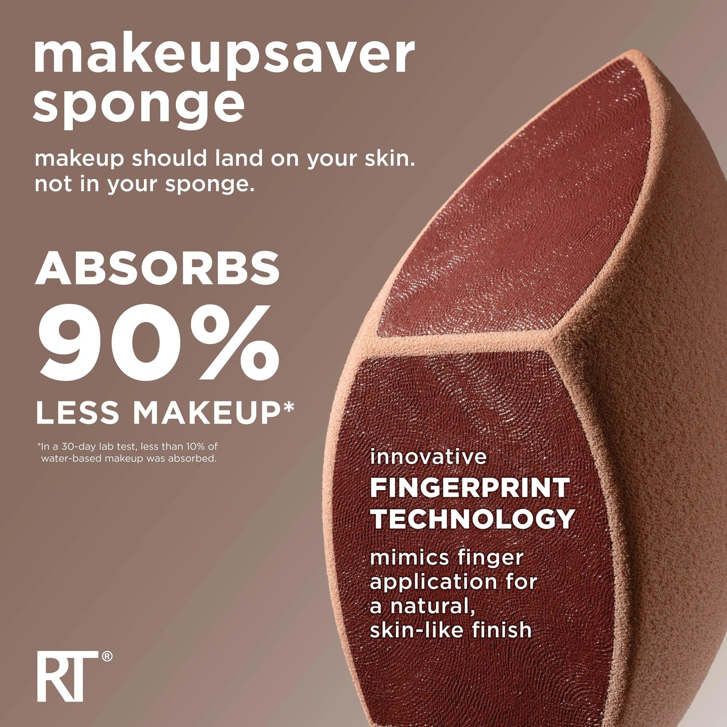 Real Techniques Makeupsaver Sponge, Makeup Blender Sponge For Liquid & Cream Formulations, Natural Finish & Reduces Makeup Waste, Targeted Application, Cruelty & Latex-Free, 1 Count - Medaid International