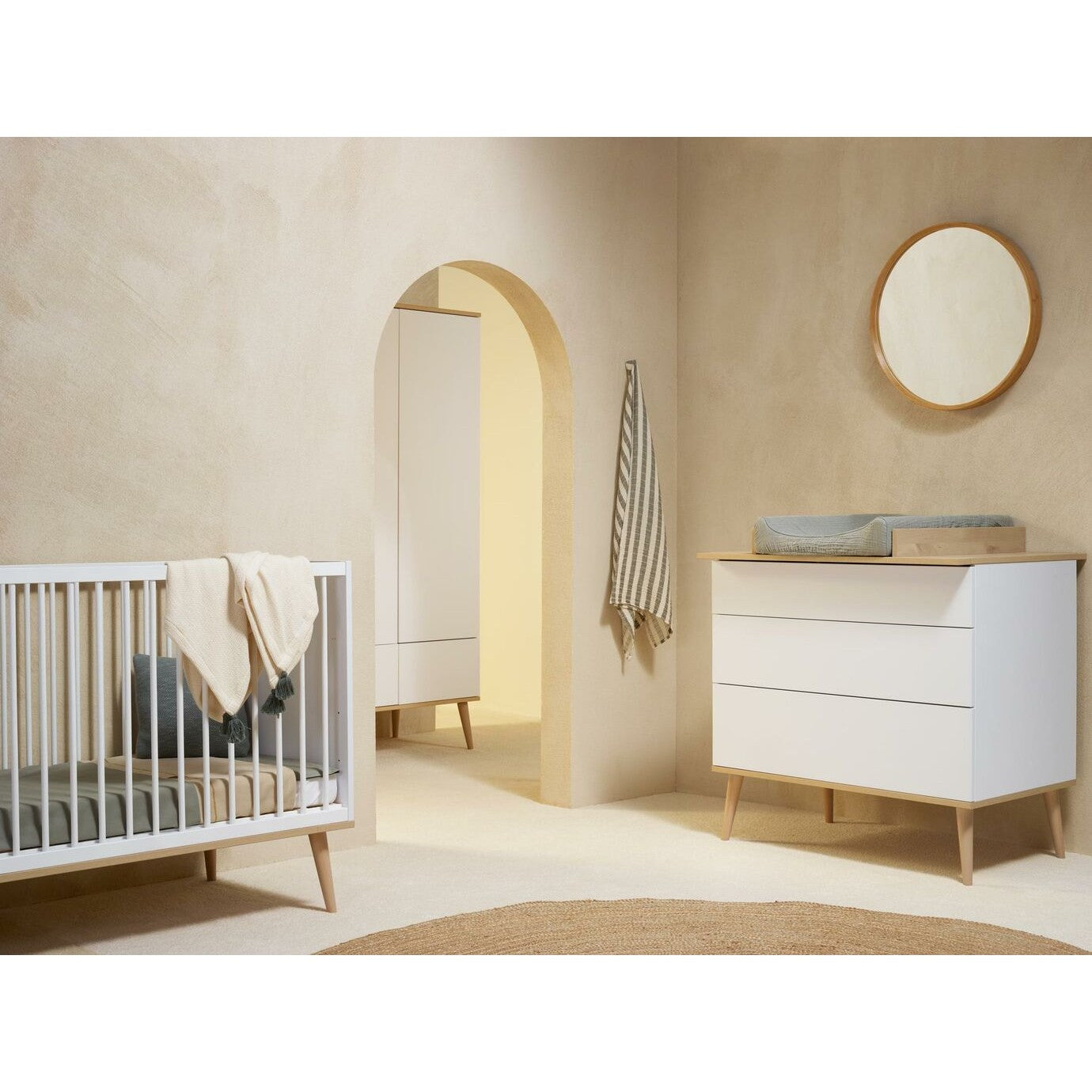 Quax Flow Wardrobe White & Oak Spacious Storage