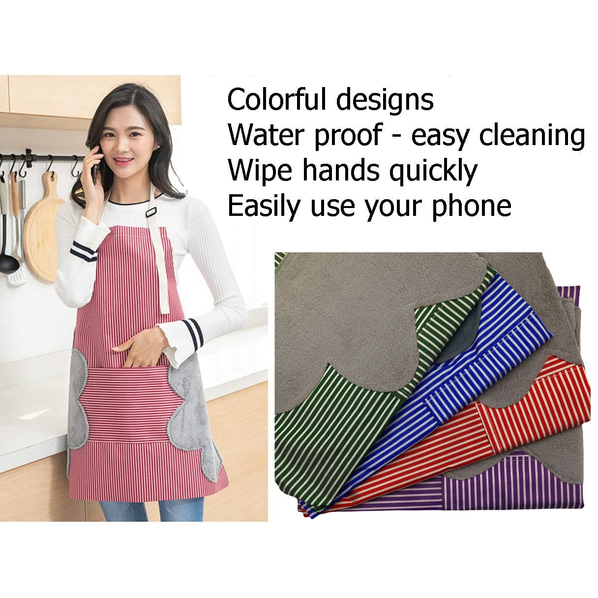 Water Proof Apron with 2 Side Towels