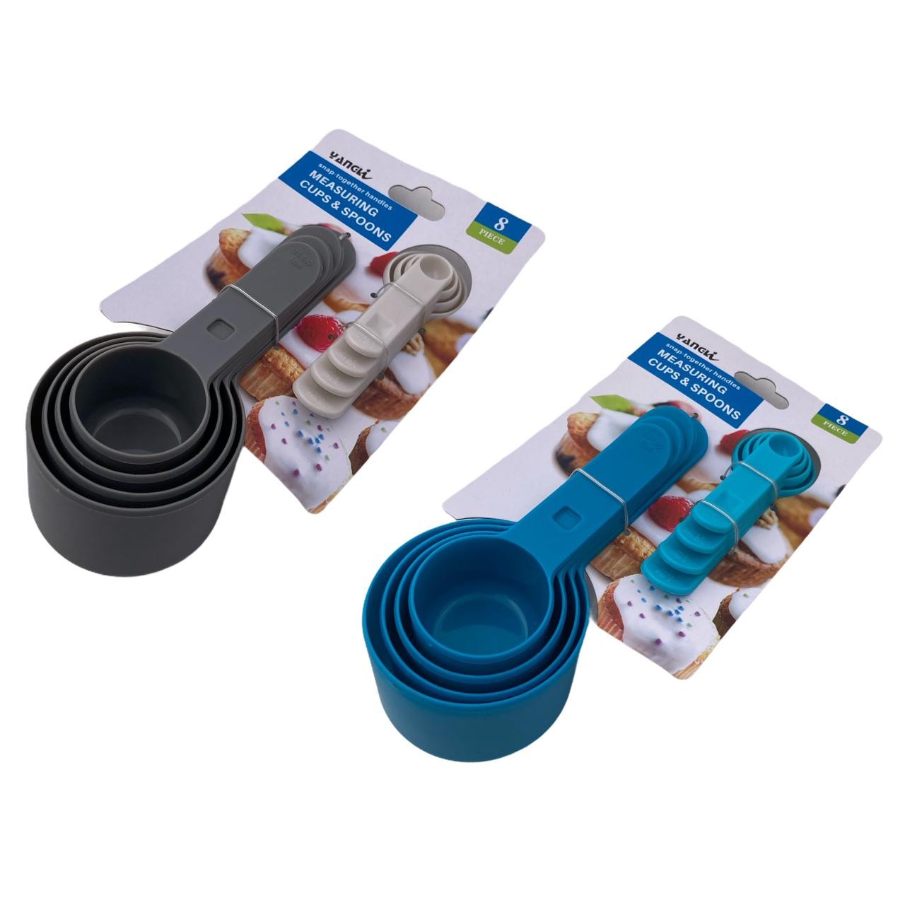 8 pcs Plastic Measuring Cups and Spoons