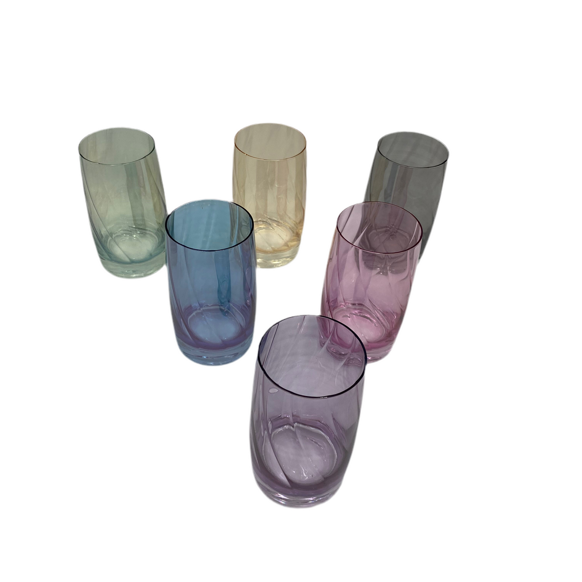 Bohemia, 6 PCs Colored Glass Tumbler Set