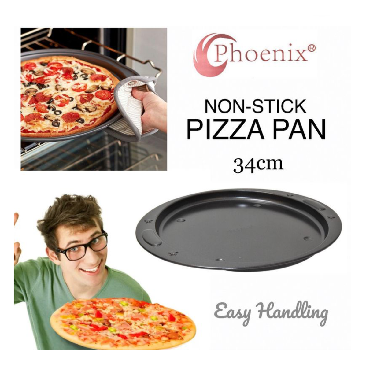 Phoenix , 34 CM Non-Stick Pizza Tray