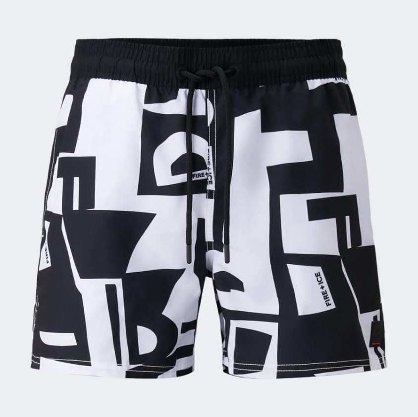 Fire And Ice Nelson Men Beach Swim Short Black - Medaid International