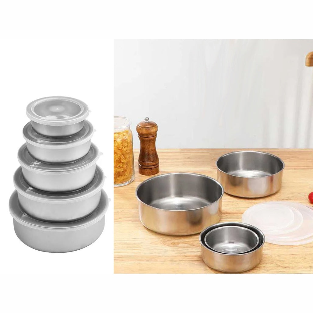 5Pcs/Set Stainless Steel Food Container With Lid