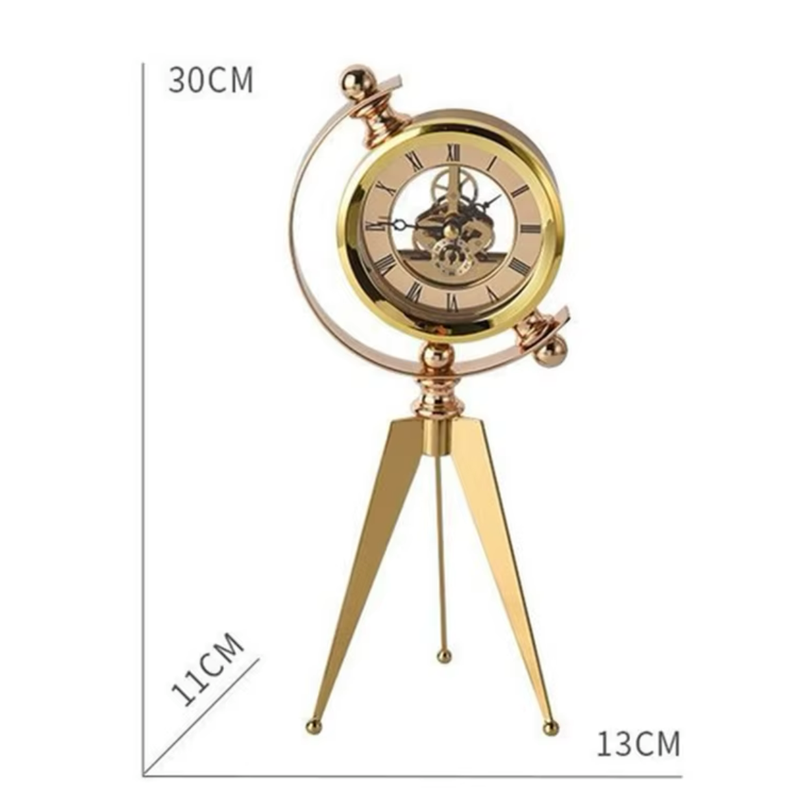 Modern Golden Table Clock