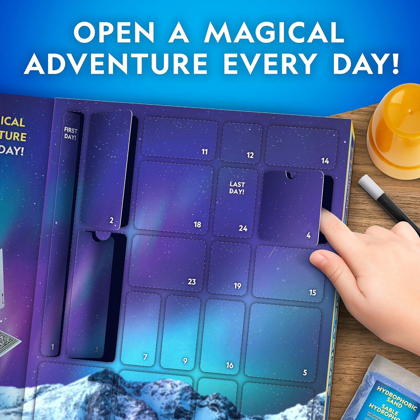 National Geographic Magic Advent Calendar 2025 – 24 Days of Magic Tricks & Science Experiments, Holiday Countdown Calendar for Kids, Christmas Activity - Medaid International
