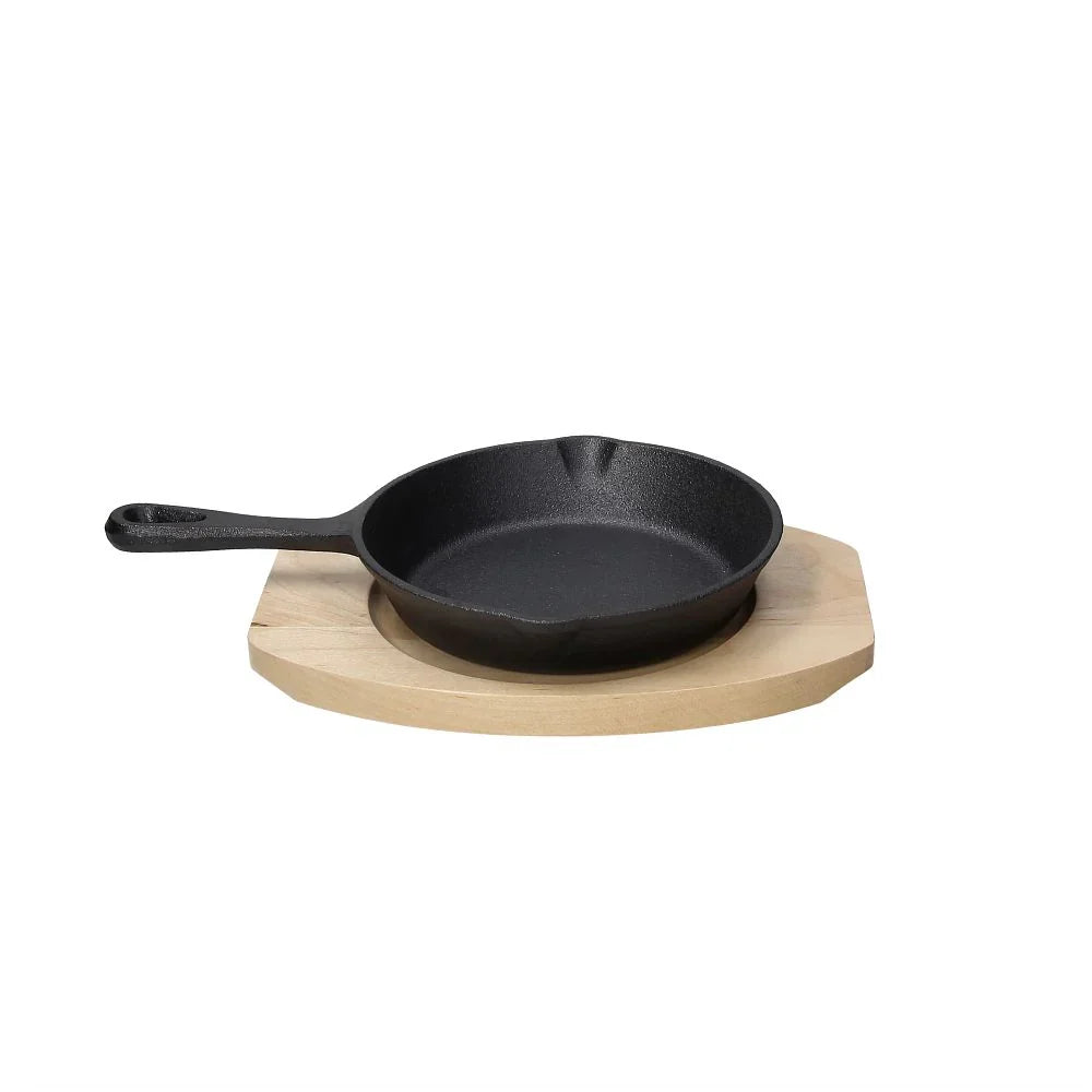 Tognana Fusion Taste Cast Iron Round Frying Pan with Beech Trivet 15cm