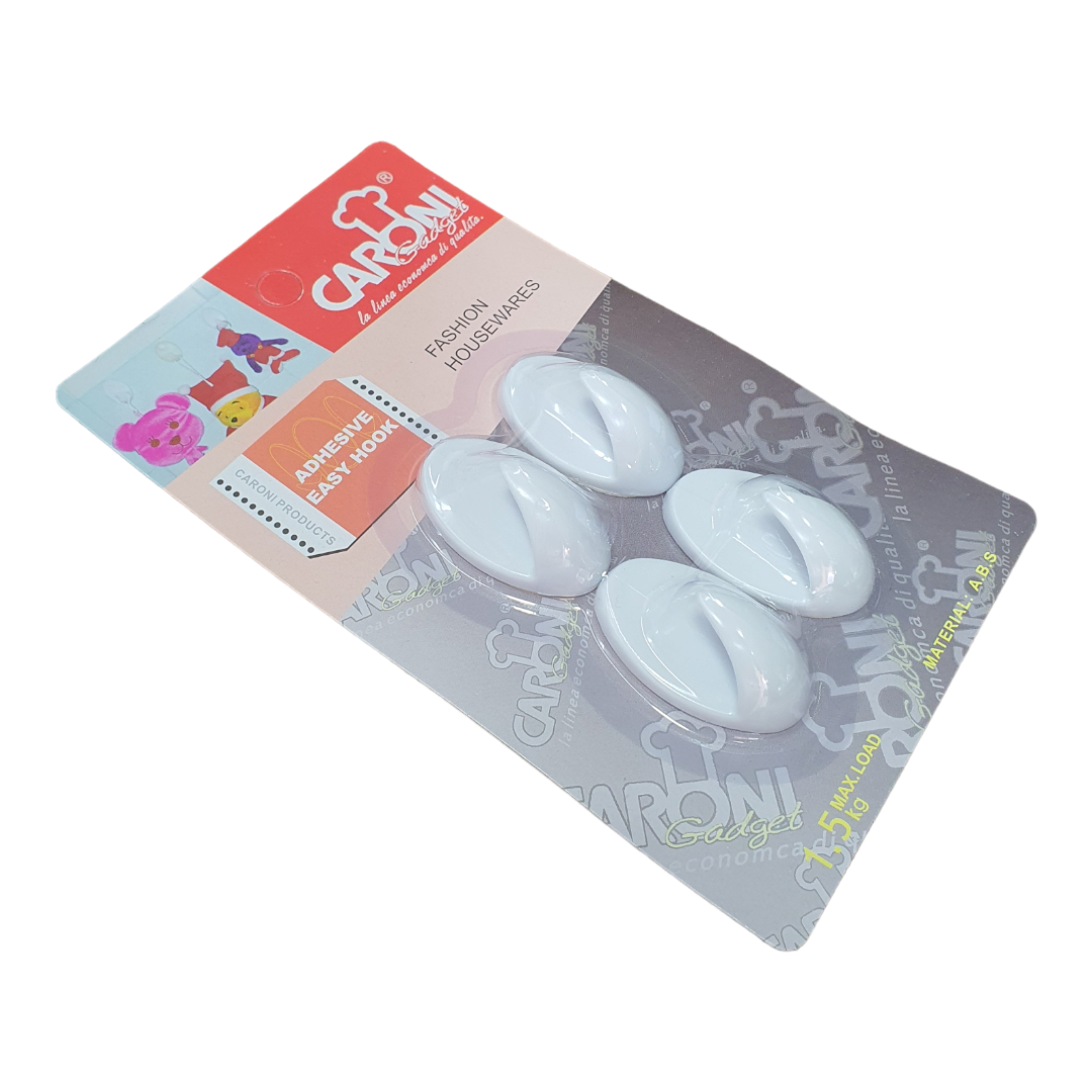Medium Oval Adhesive Hook 4 PCS