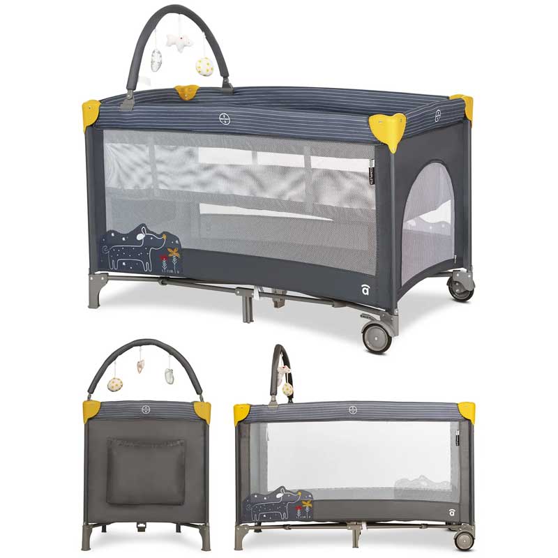 Asalvo - Travel Cot Duo Complet Baby Nights - Navy