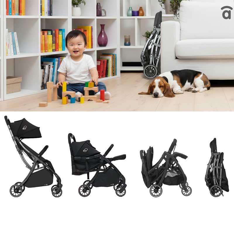 Asalvo - Travel Stroller - Hito Black