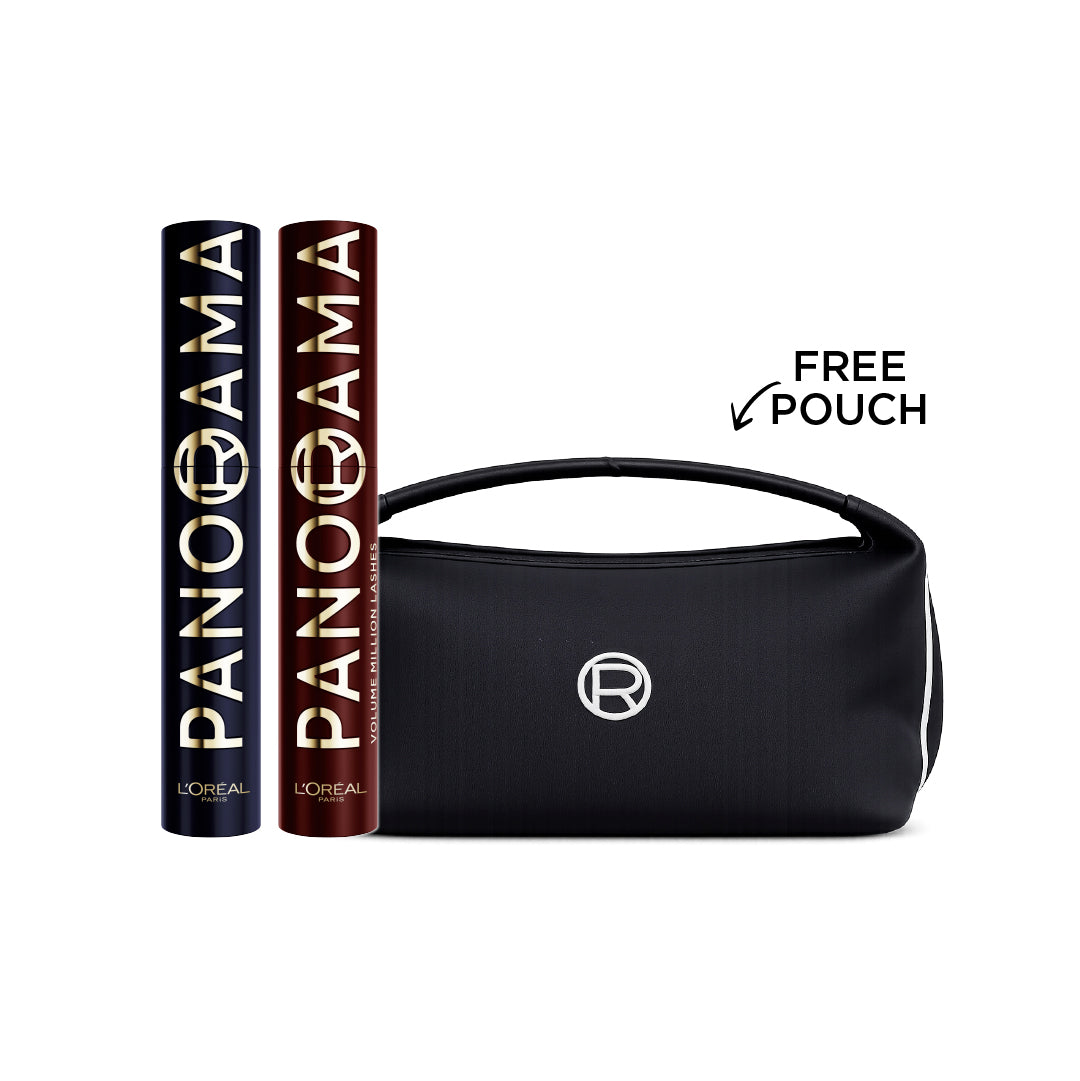 L’Oréal Paris Voluminous Panorama Exclusive Colors Duo Bundle + Free Pouch