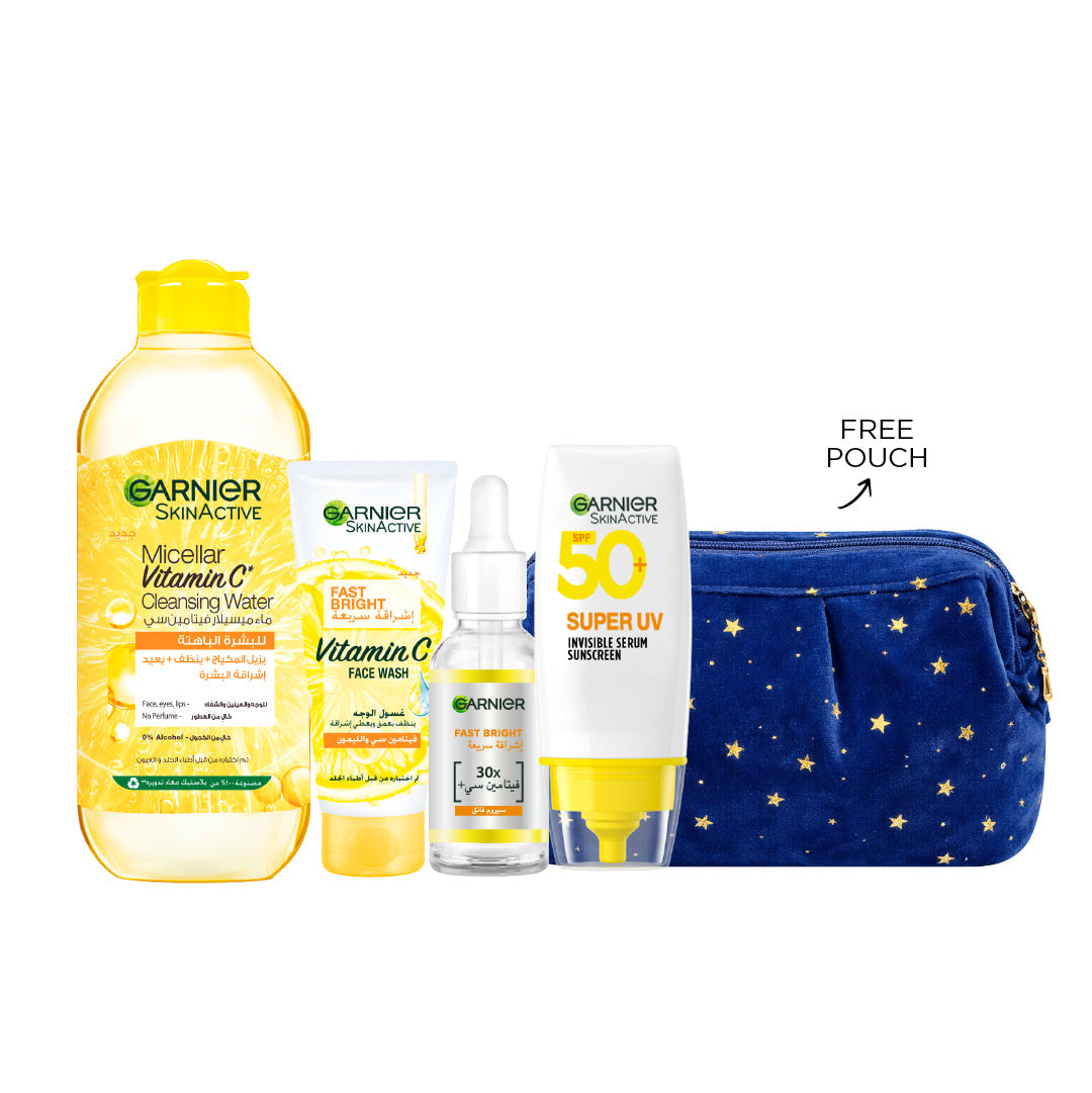 Garnier Super UV Invisible Serum & Friends Bundle At 25% Off + Free Pouch